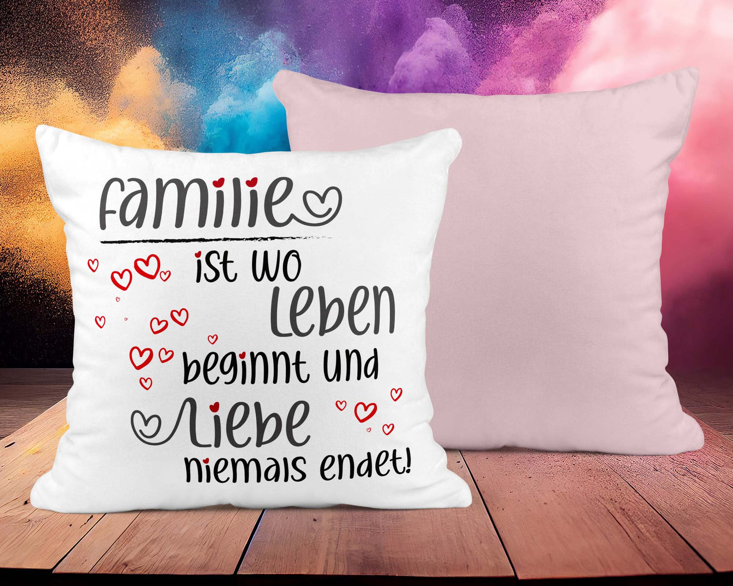 Liebevolles Familien-Kissen &