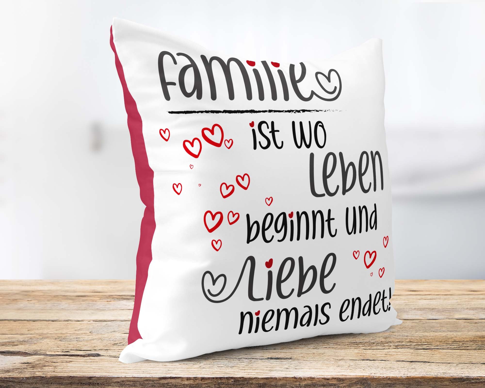 Liebevolles Familien-Kissen &