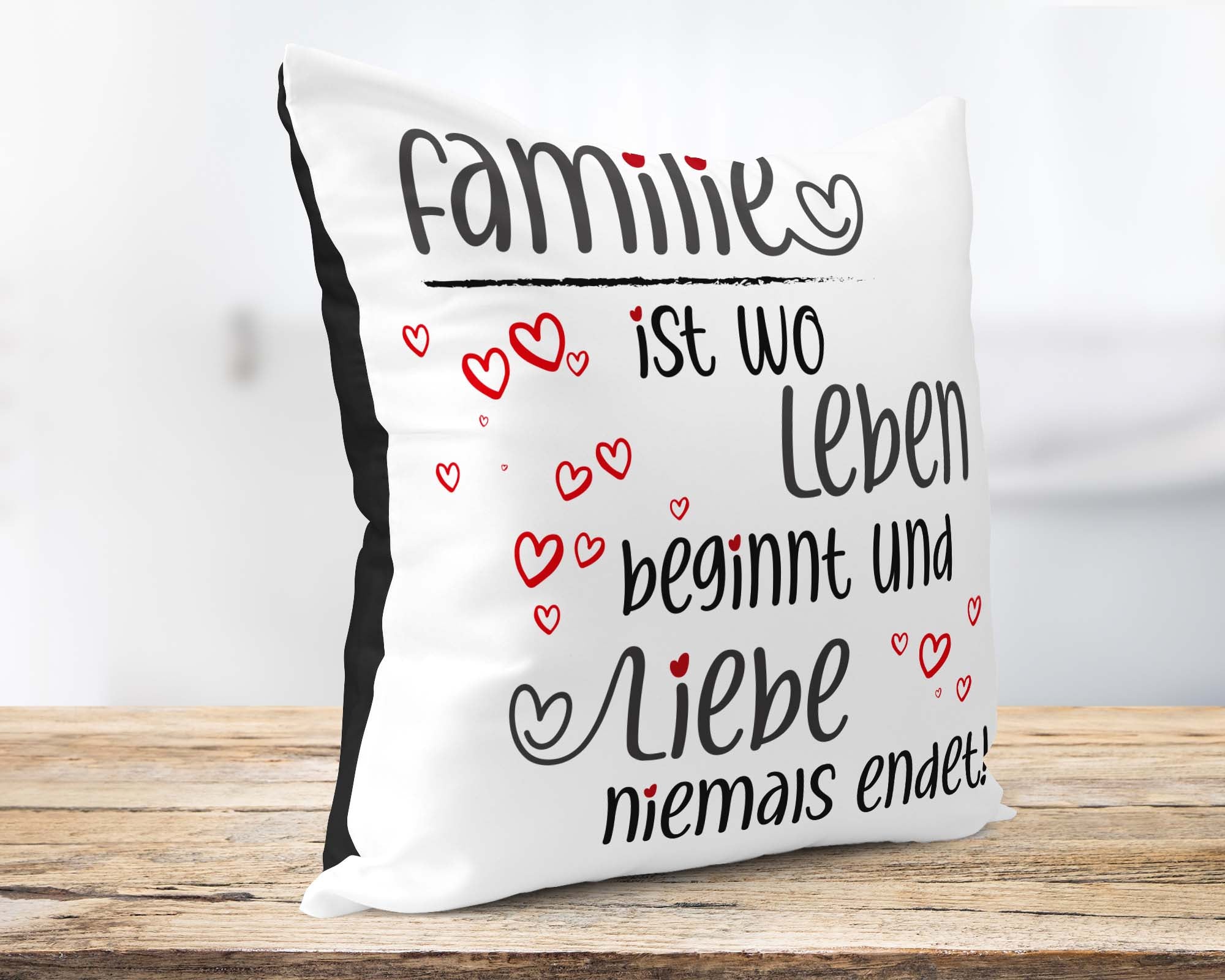 Liebevolles Familien-Kissen &