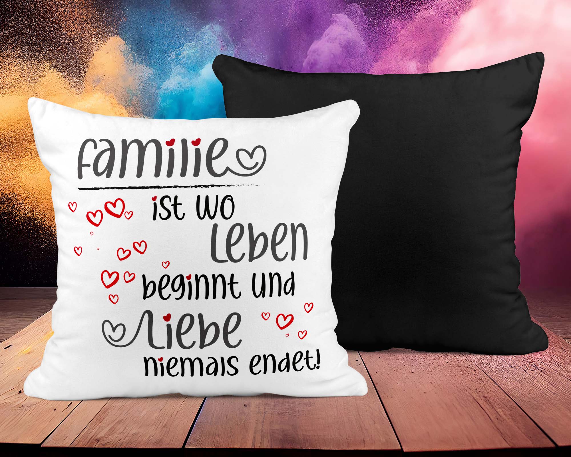 Liebevolles Familien-Kissen &