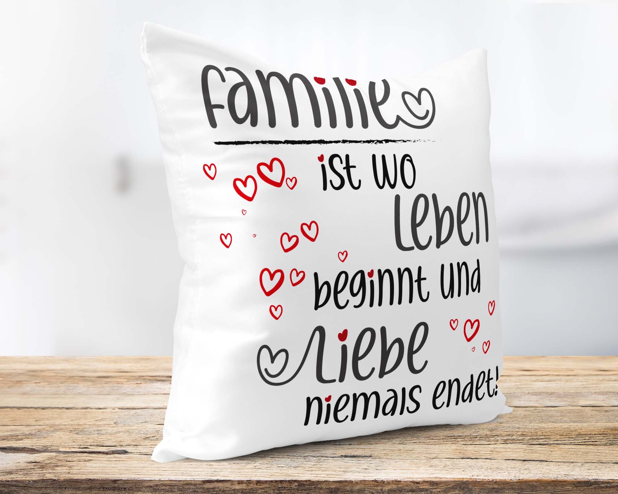 Liebevolles Familien-Kissen &