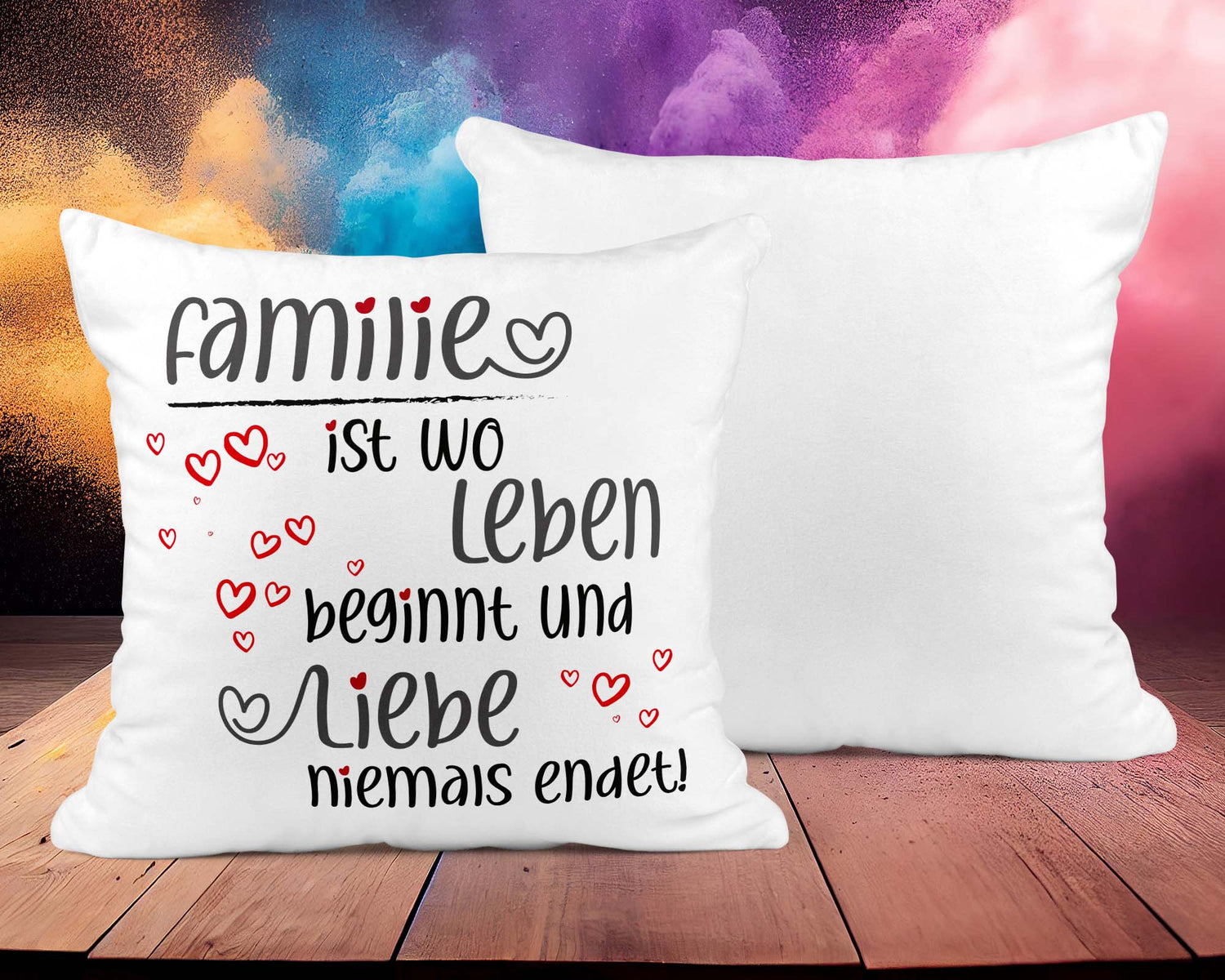 Liebevolles Familien-Kissen &