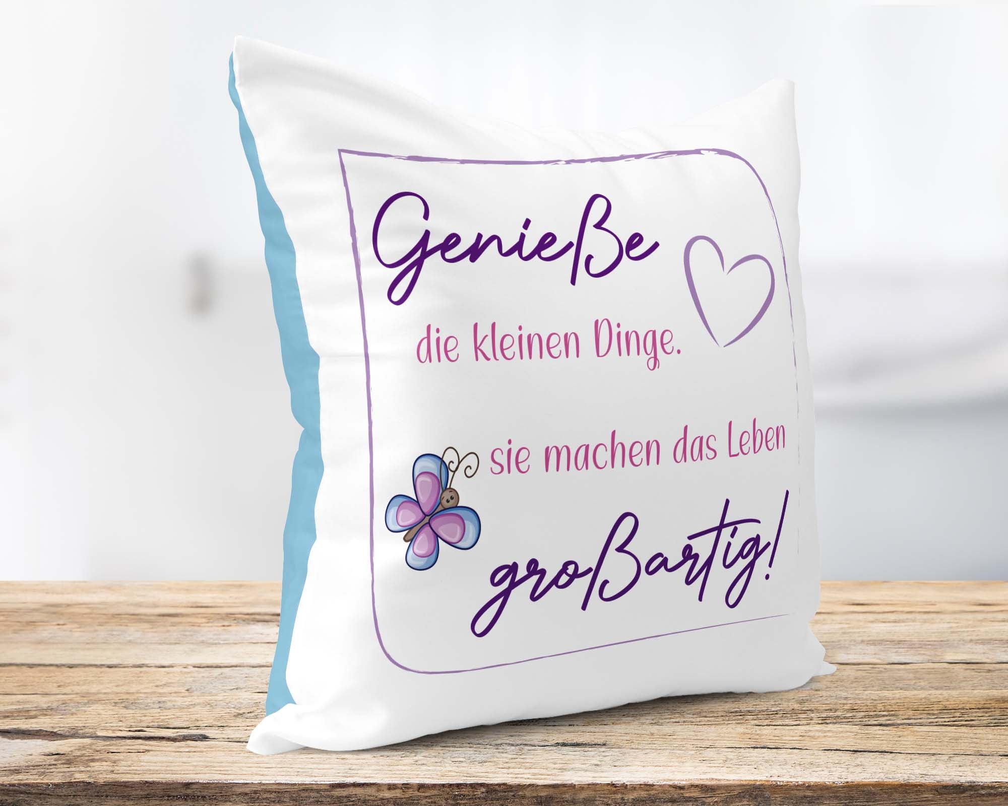 Glücksmomente Zitat-Kissen &