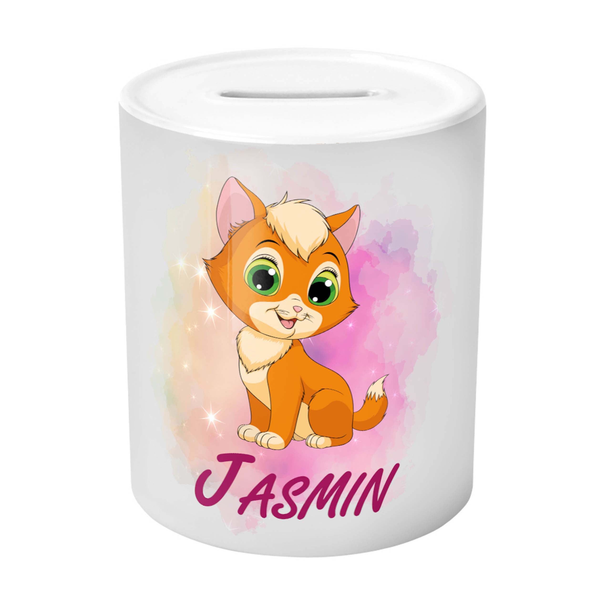 Spardose - Katze mit Namen (Personalisiert) - Zwergenstick