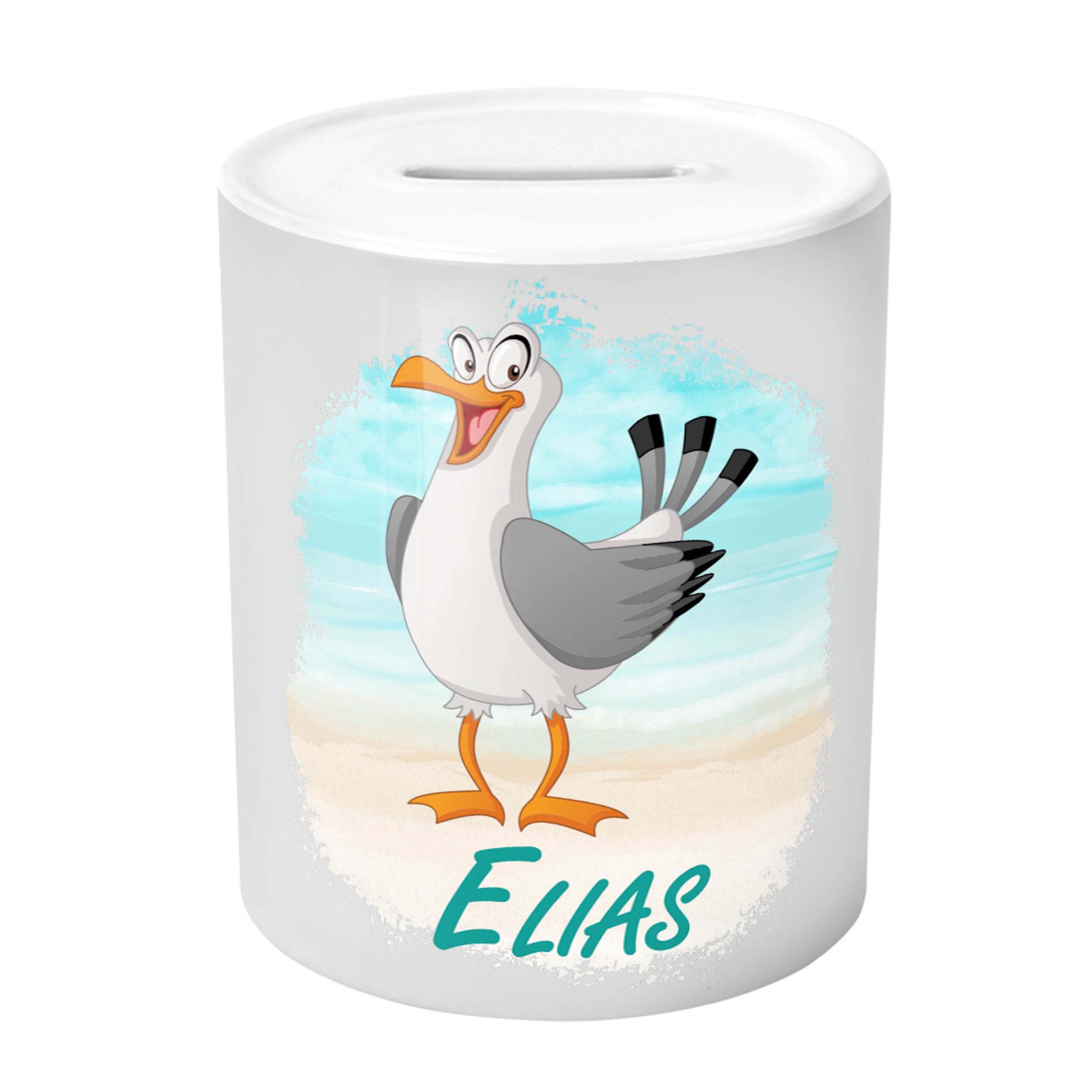 Spardose - Möwe mit Namen (Personalisiert) - Zwergenstick