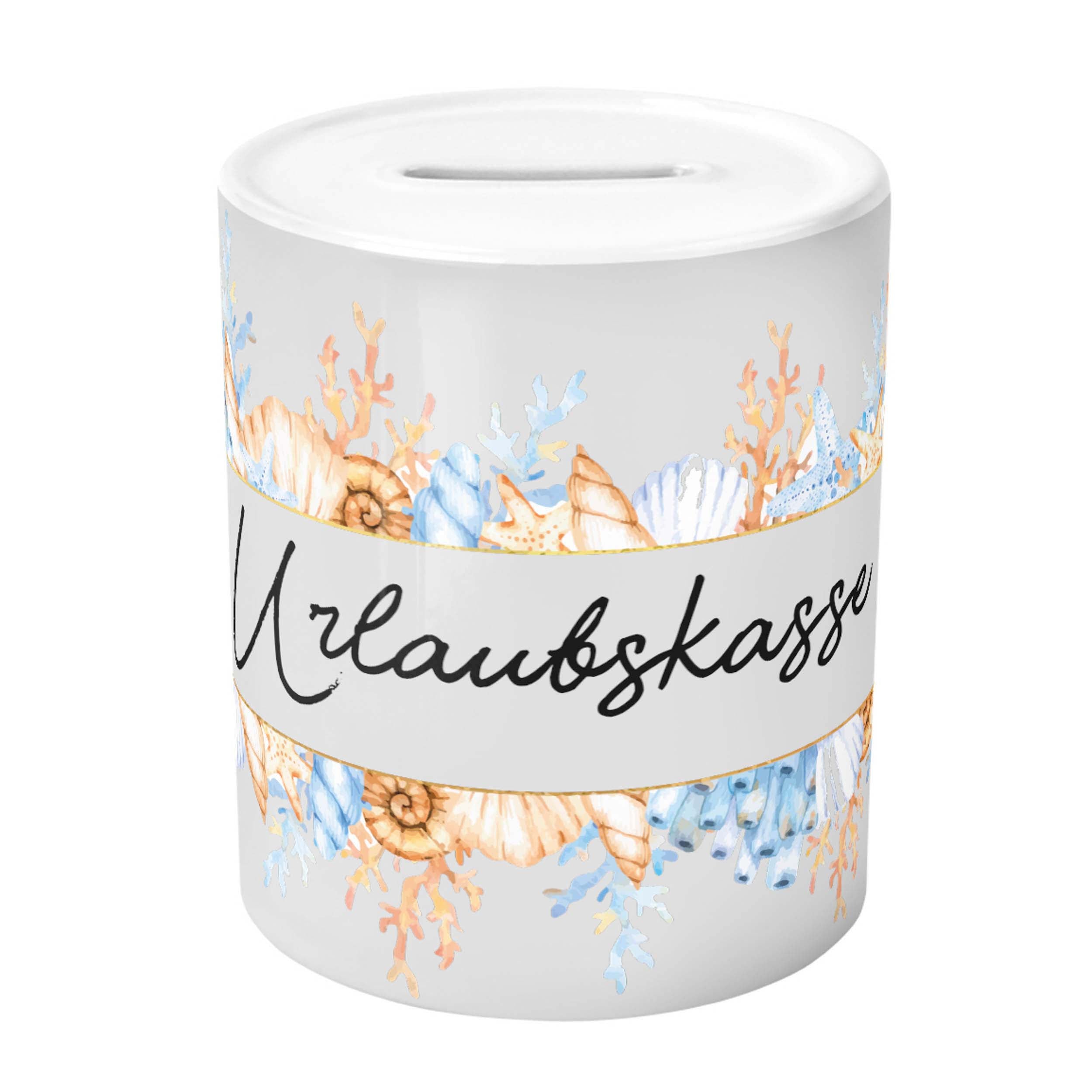 Spardose - Urlaubskasse mit Muscheln - Zwergenstick