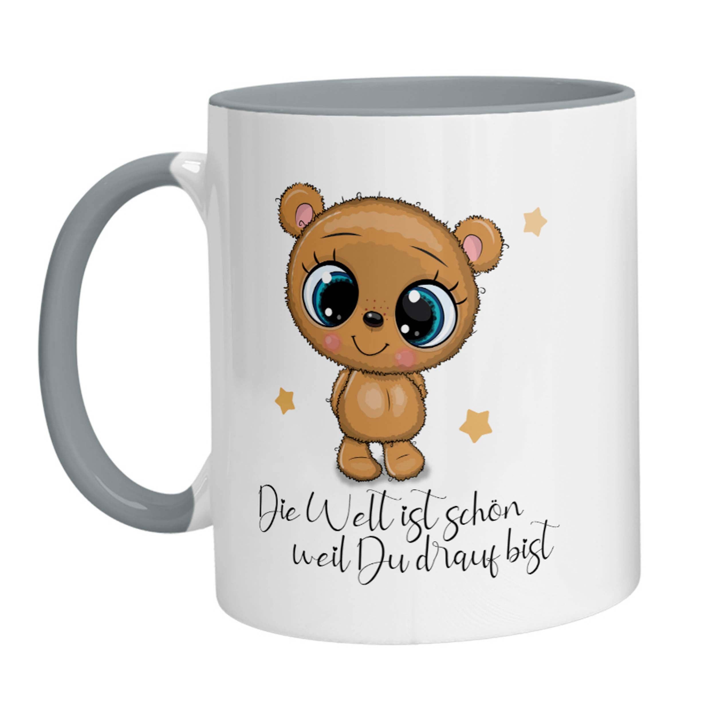 Tasse - Die Welt ist schön weil Du drauf Bist Bärchen - Zwergenstick