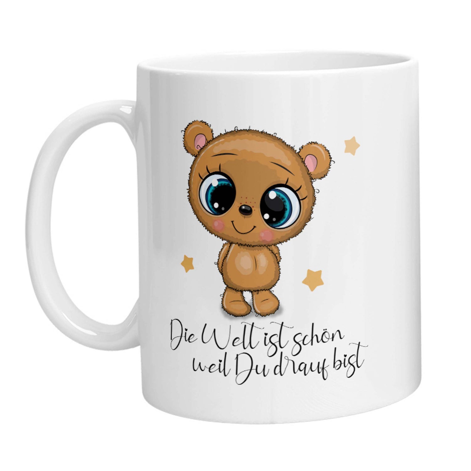Tasse - Die Welt ist schön weil Du drauf Bist Bärchen - Zwergenstick