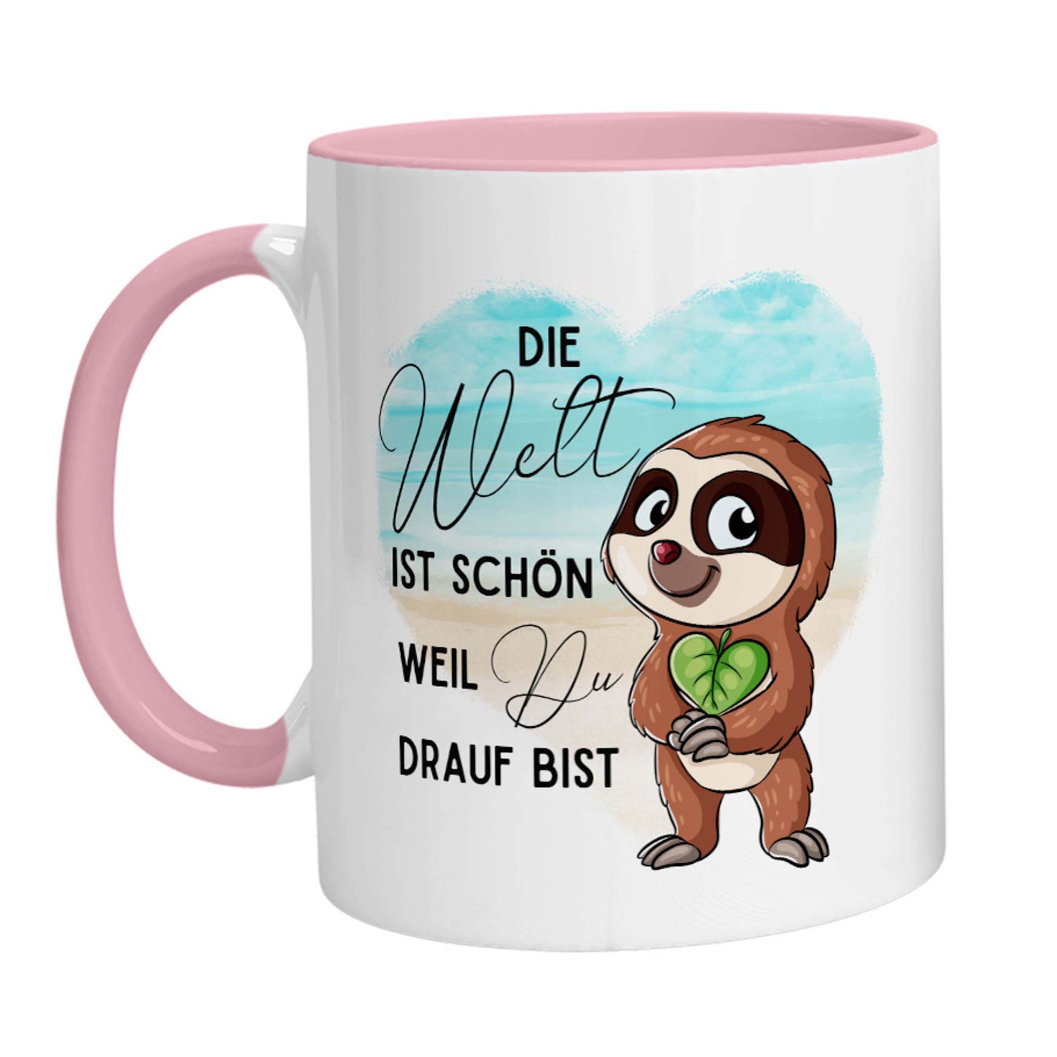 Tasse - Die Welt ist schön weil Du drauf Bist Faultier - Zwergenstick