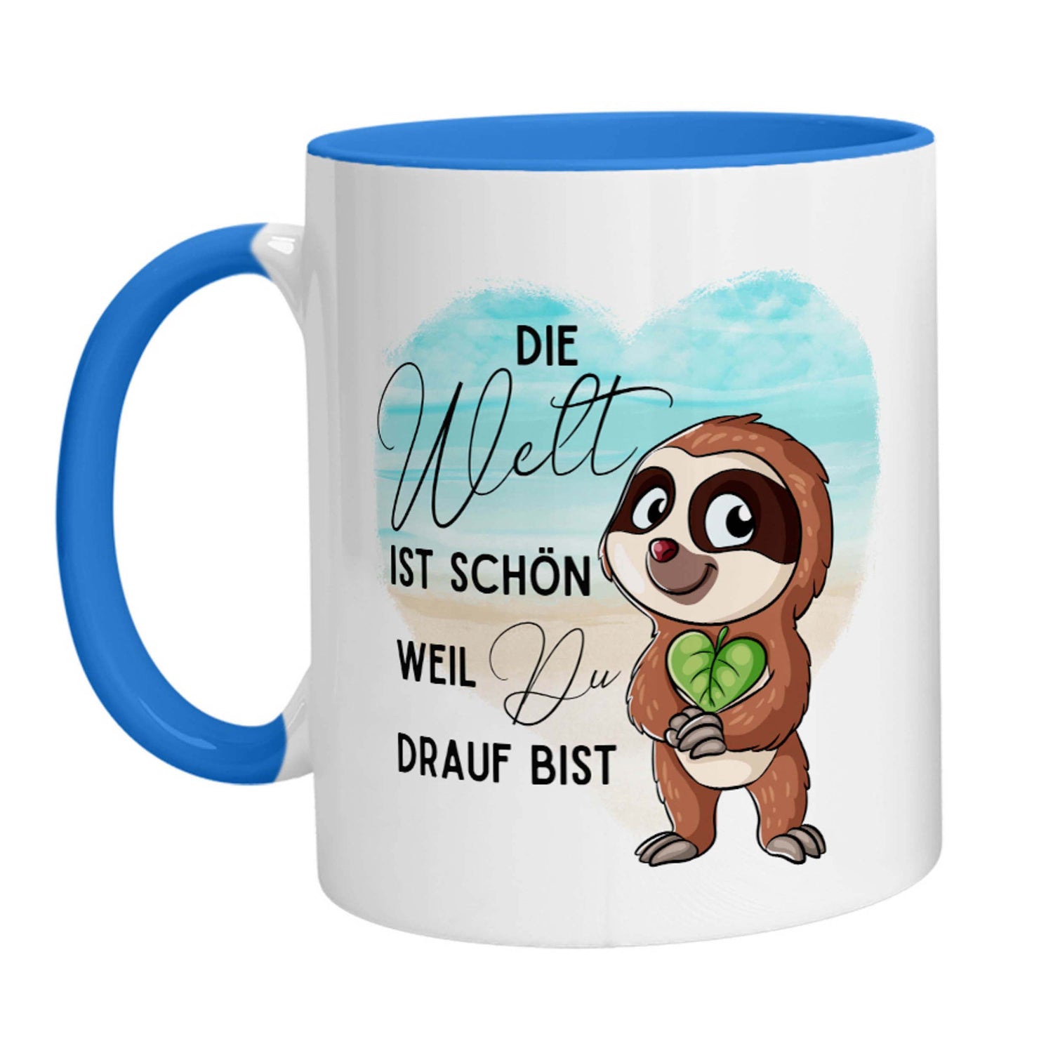 Tasse - Die Welt ist schön weil Du drauf Bist Faultier - Zwergenstick