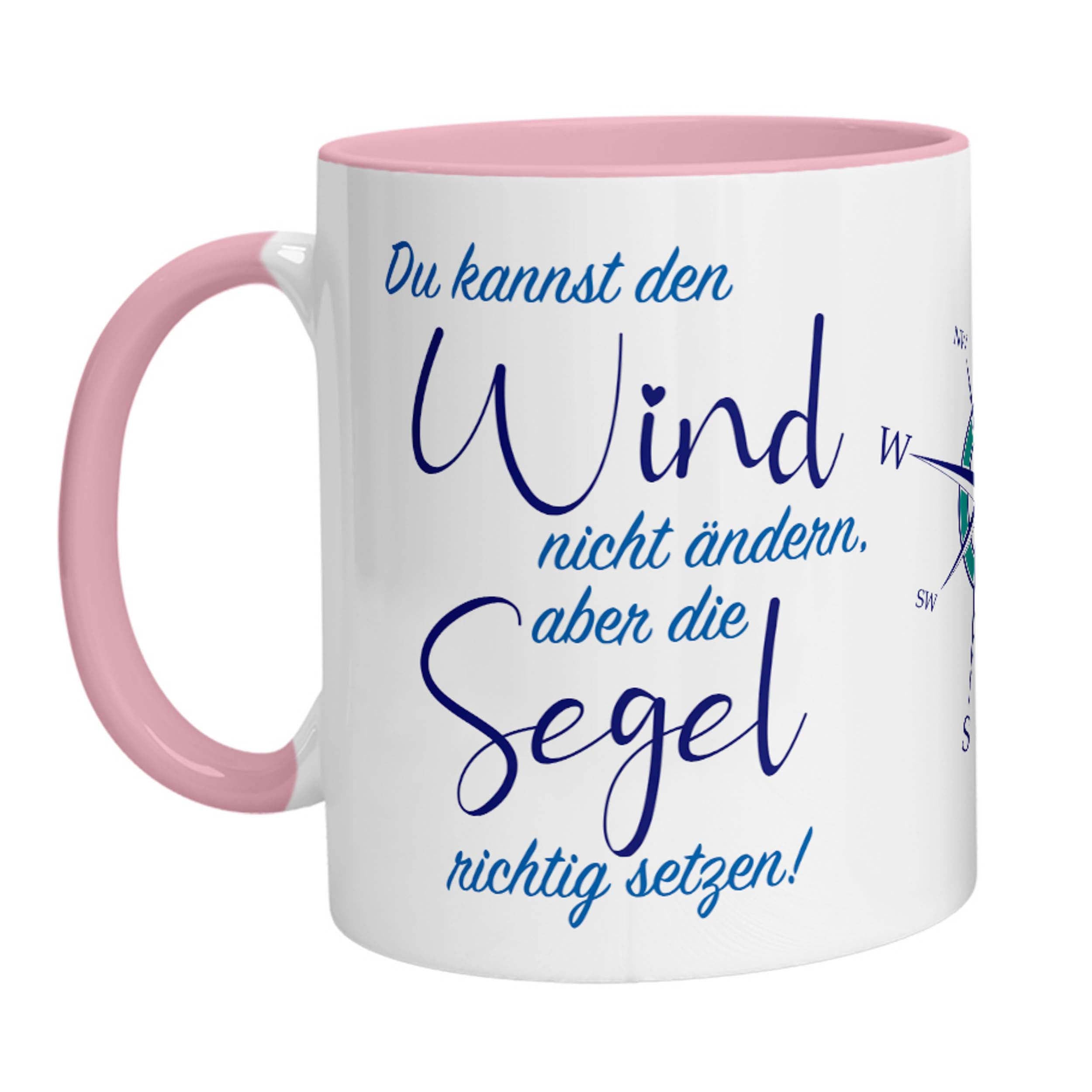 Tasse - Du kannst den Wind nicht ändern, aber die Segel richtig setzen! (Kompass) - Zwergenstick