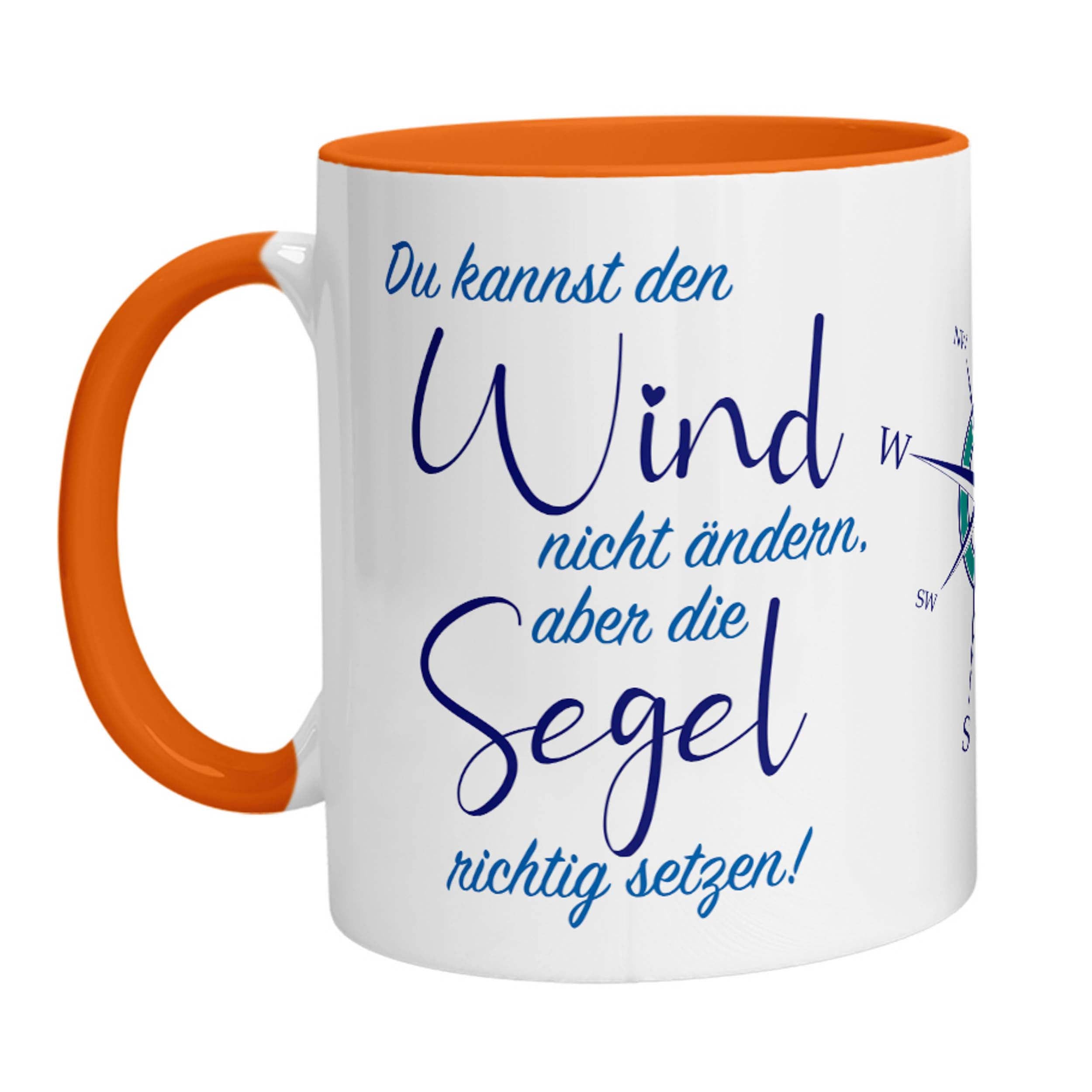 Tasse - Du kannst den Wind nicht ändern, aber die Segel richtig setzen! (Kompass) - Zwergenstick