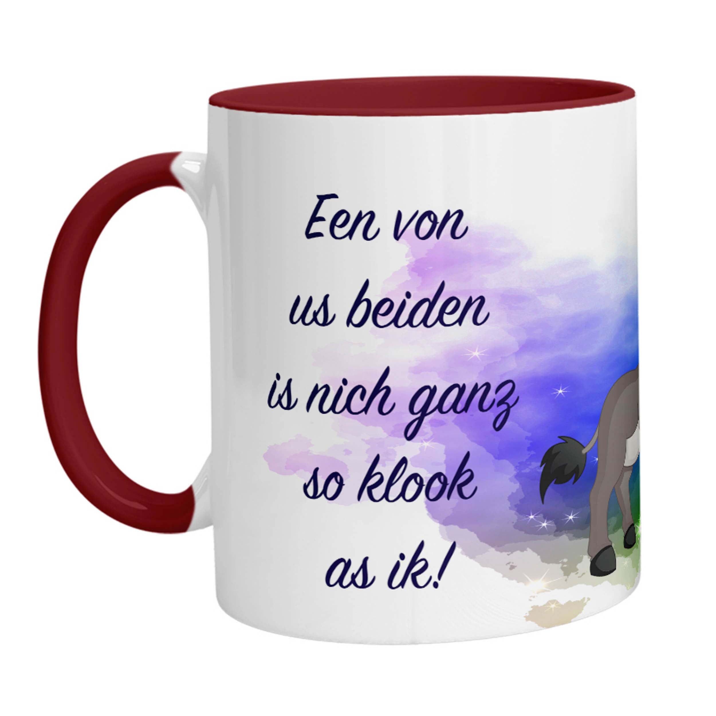 Tasse - Esel Een von us beiden is nich ganz so klook as ik - Zwergenstick