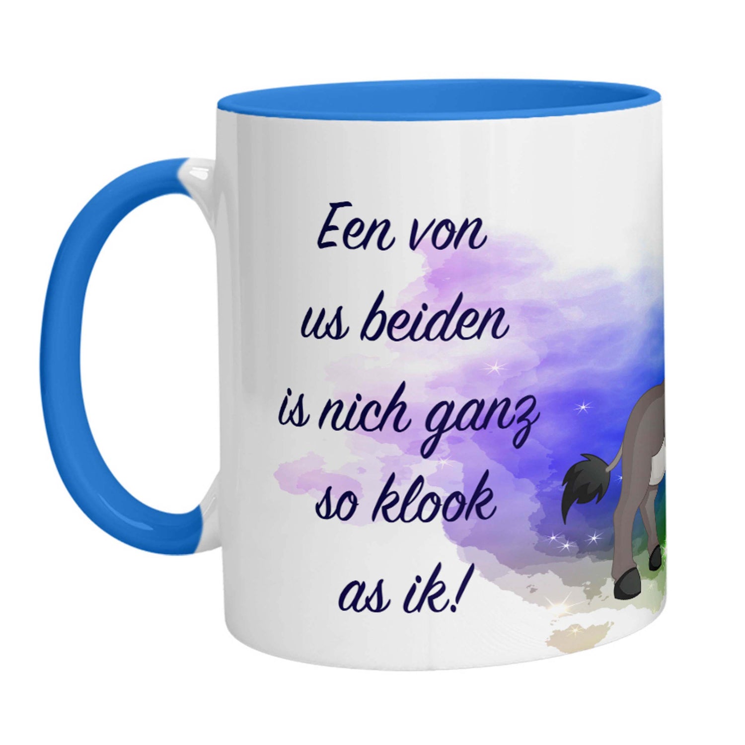 Tasse - Esel Een von us beiden is nich ganz so klook as ik - Zwergenstick
