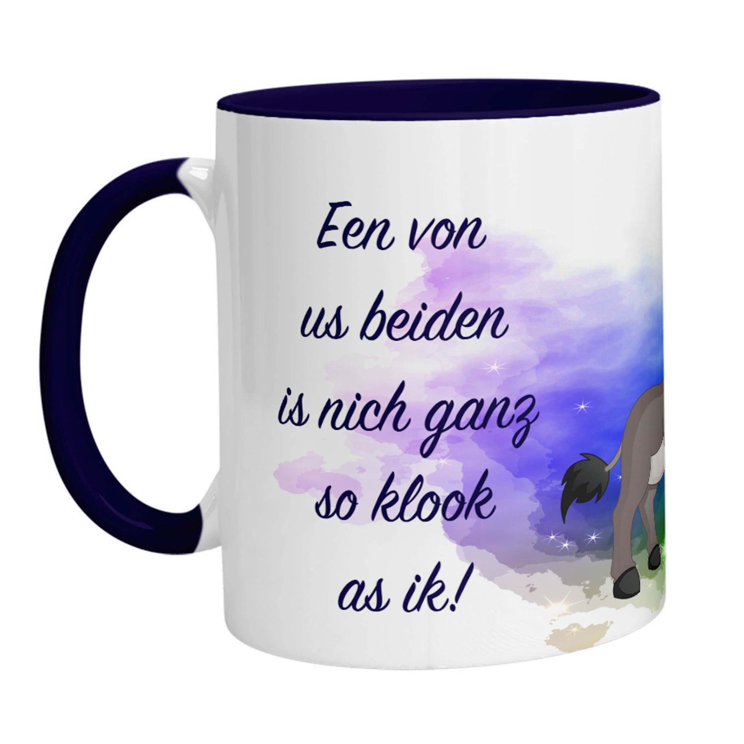 Tasse - Esel Een von us beiden is nich ganz so klook as ik - Zwergenstick