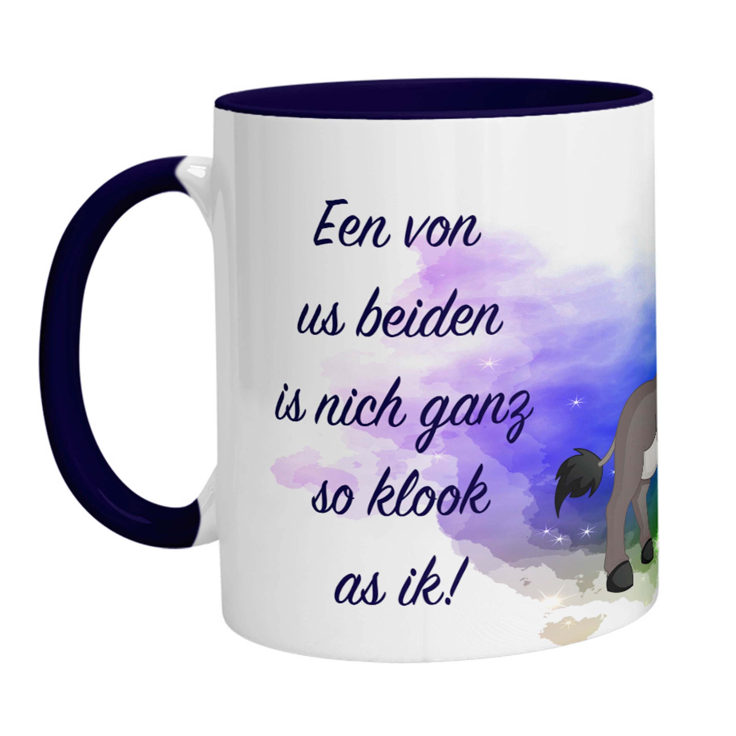 Tasse - Esel Een von us beiden is nich ganz so klook as ik - Zwergenstick