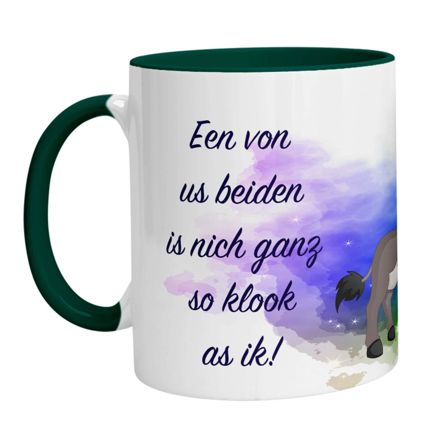 Tasse - Esel Een von us beiden is nich ganz so klook as ik - Zwergenstick
