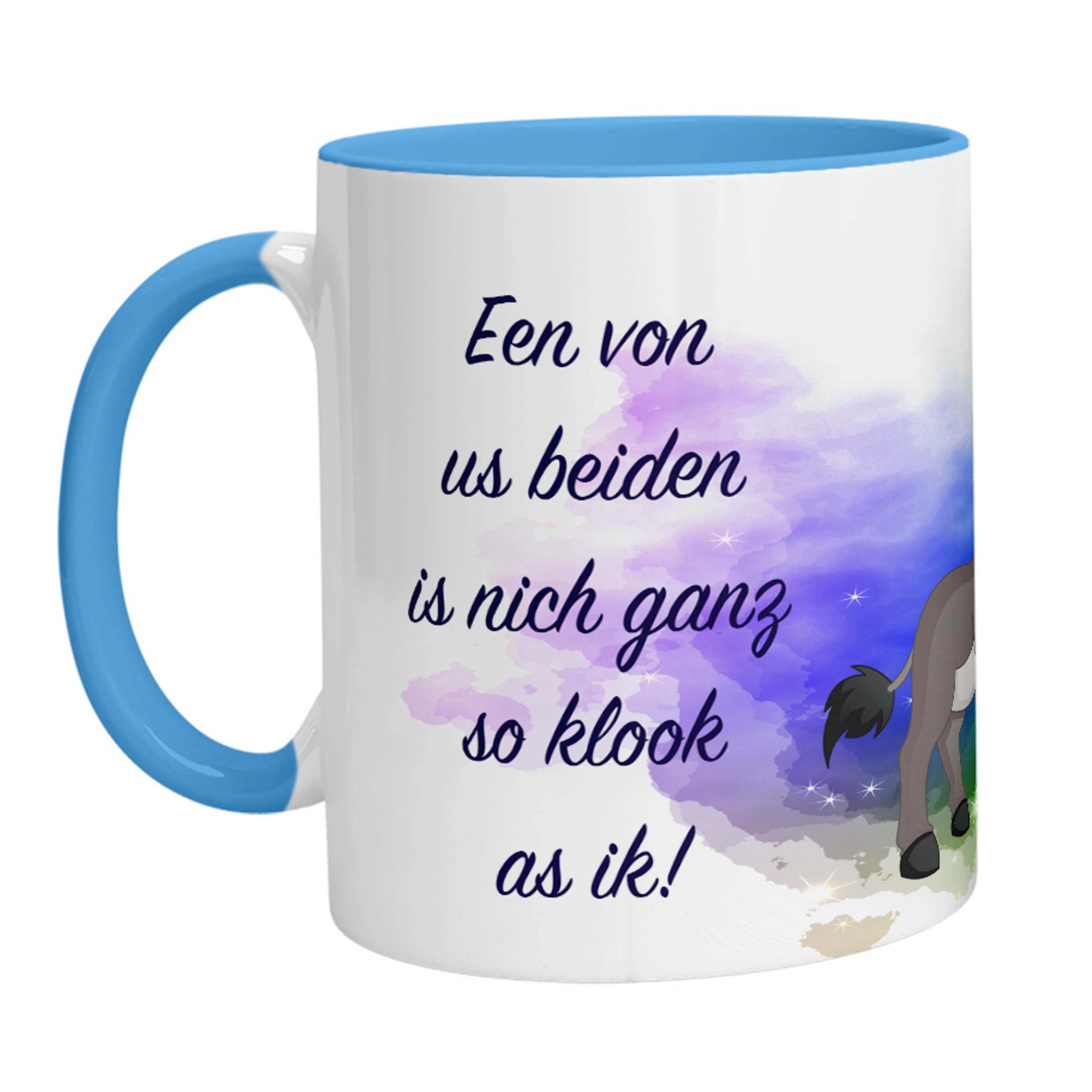 Tasse - Esel Een von us beiden is nich ganz so klook as ik - Zwergenstick