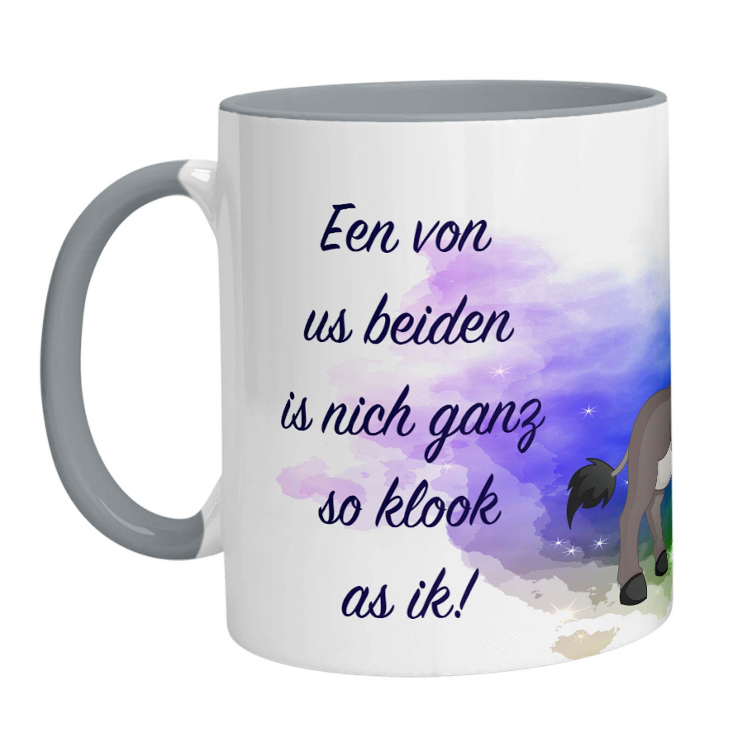 Tasse - Esel Een von us beiden is nich ganz so klook as ik - Zwergenstick