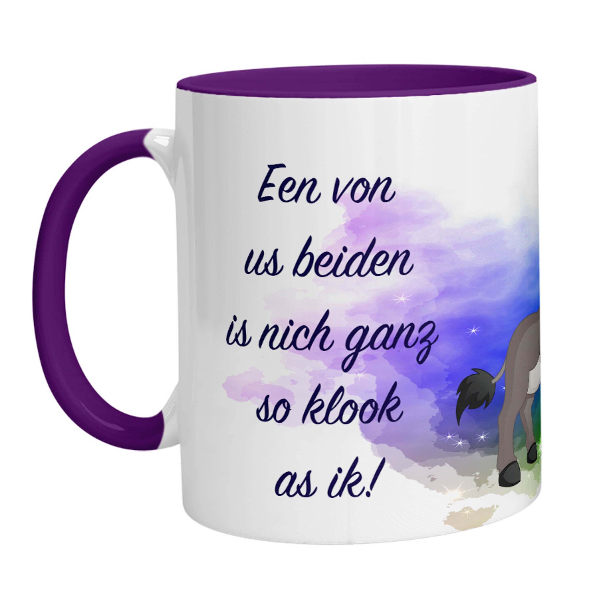 Tasse - Esel Een von us beiden is nich ganz so klook as ik - Zwergenstick
