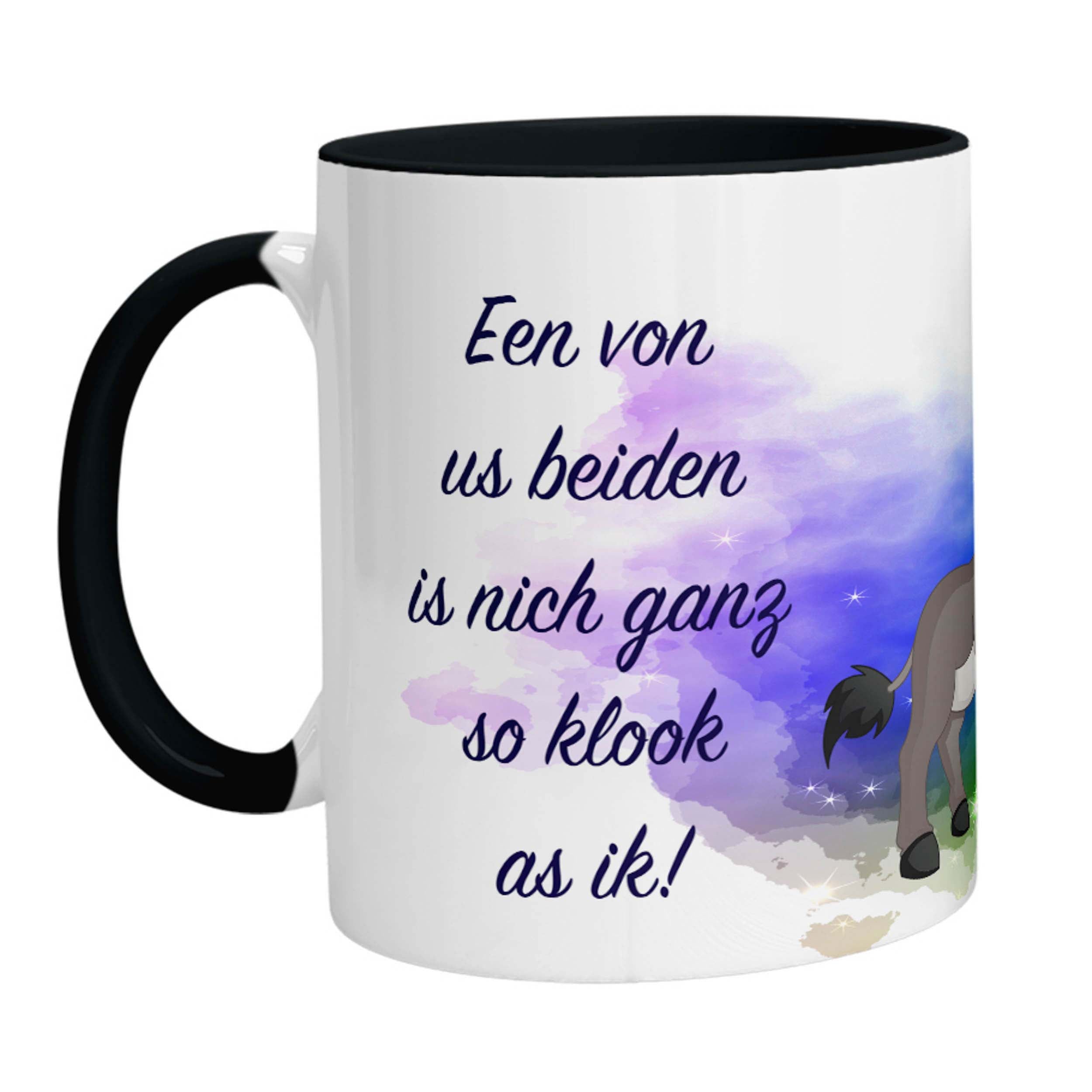 Tasse - Esel Een von us beiden is nich ganz so klook as ik - Zwergenstick