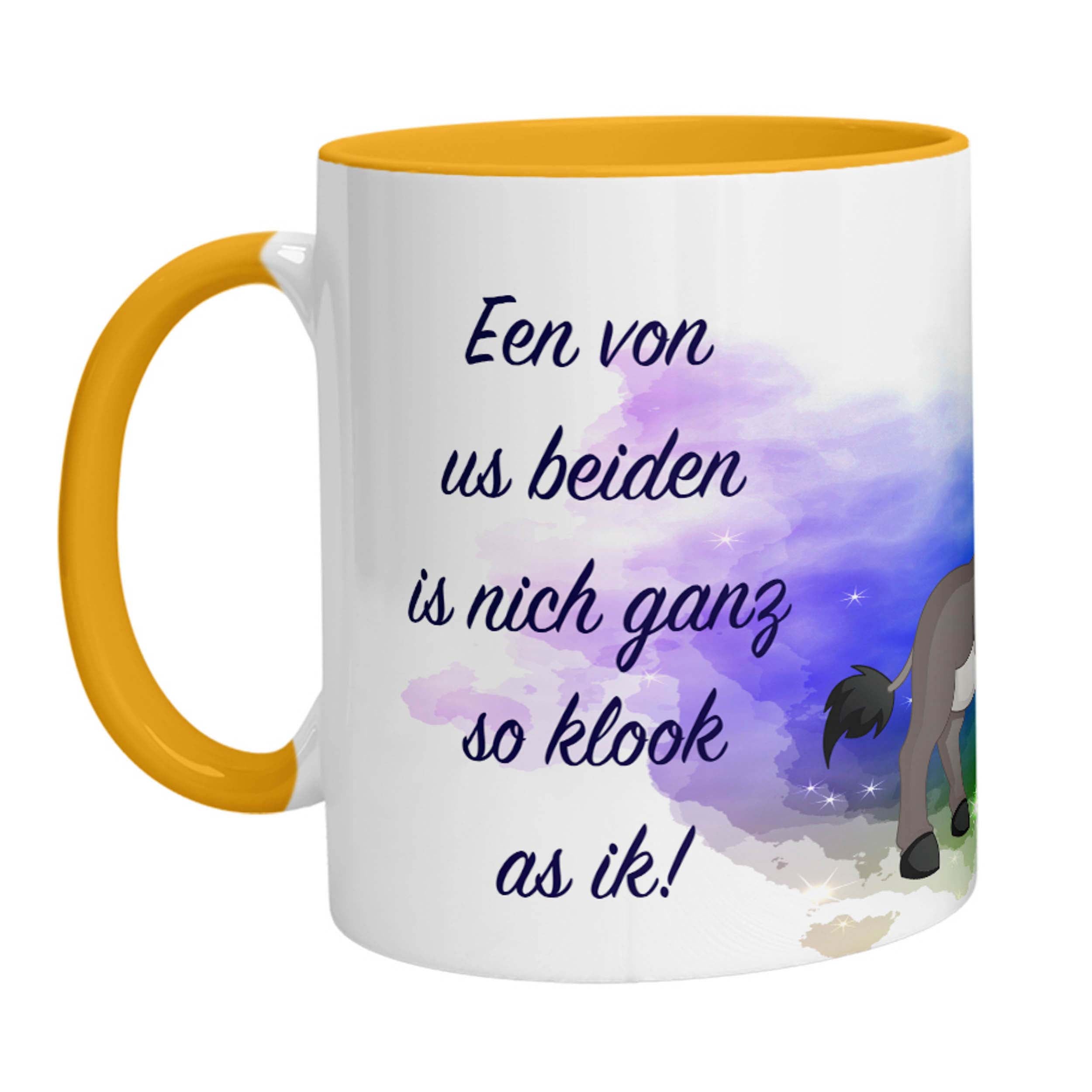 Tasse - Esel Een von us beiden is nich ganz so klook as ik - Zwergenstick