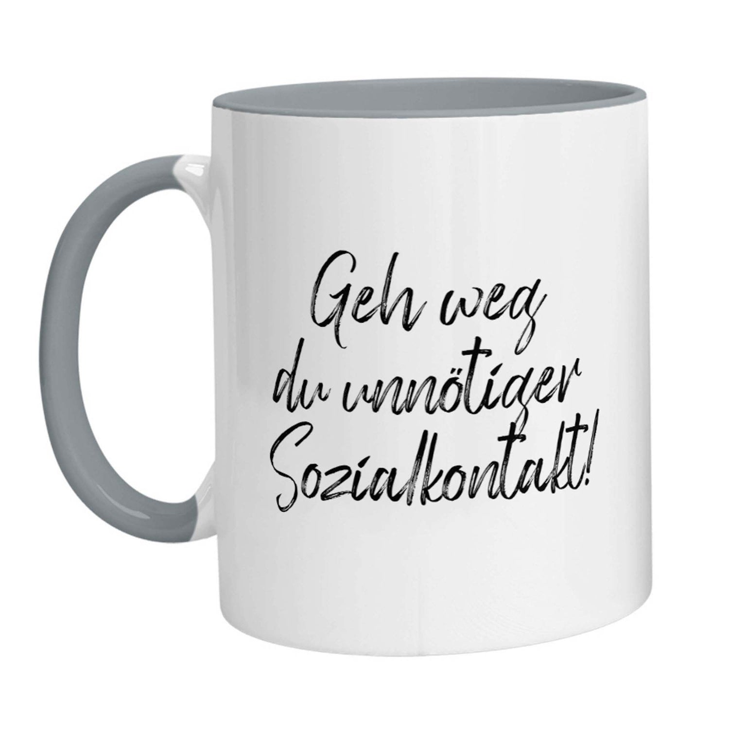 Tasse - Geh weg du unnötiger Sozialkontakt! - Zwergenstick