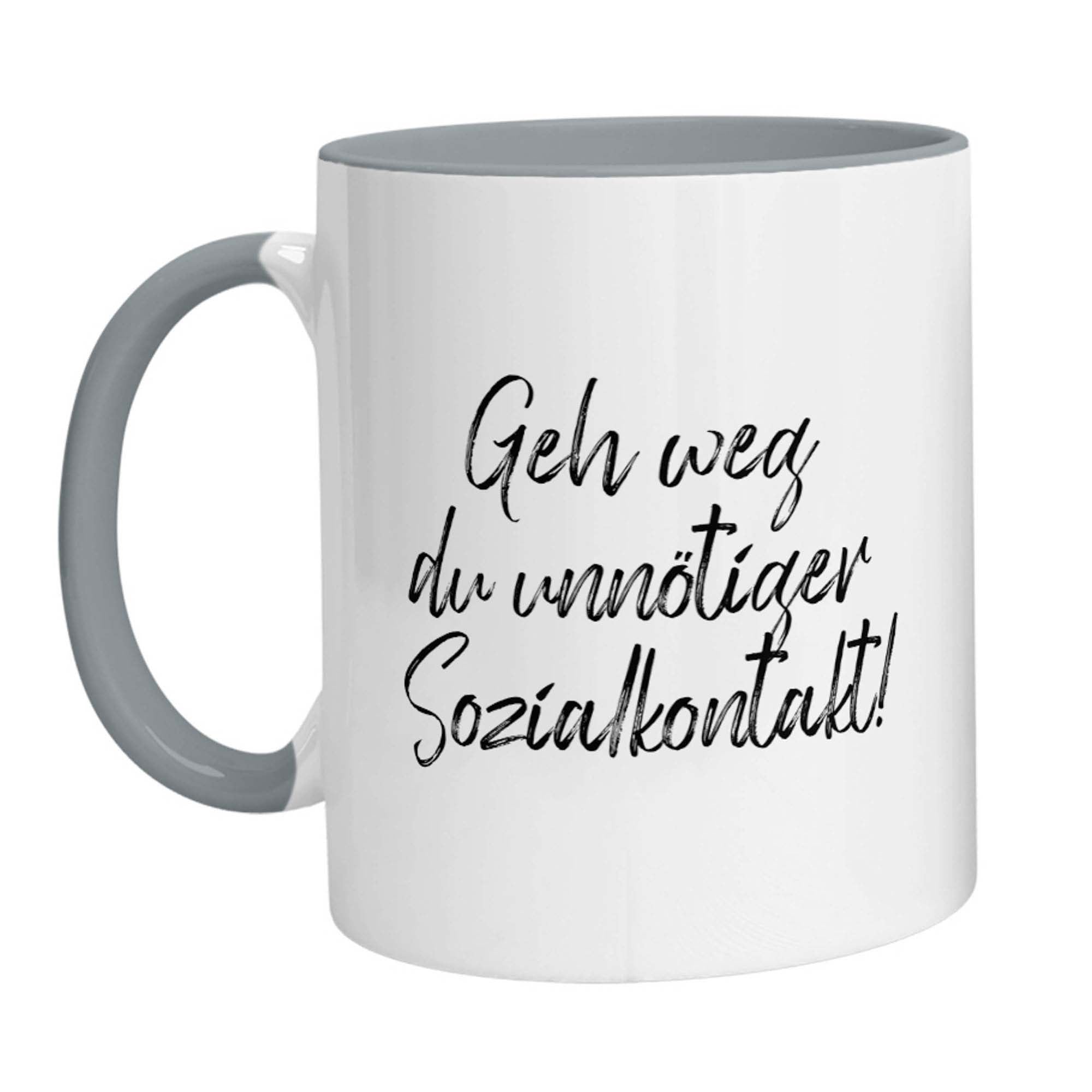 Tasse - Geh weg du unnötiger Sozialkontakt! - Zwergenstick