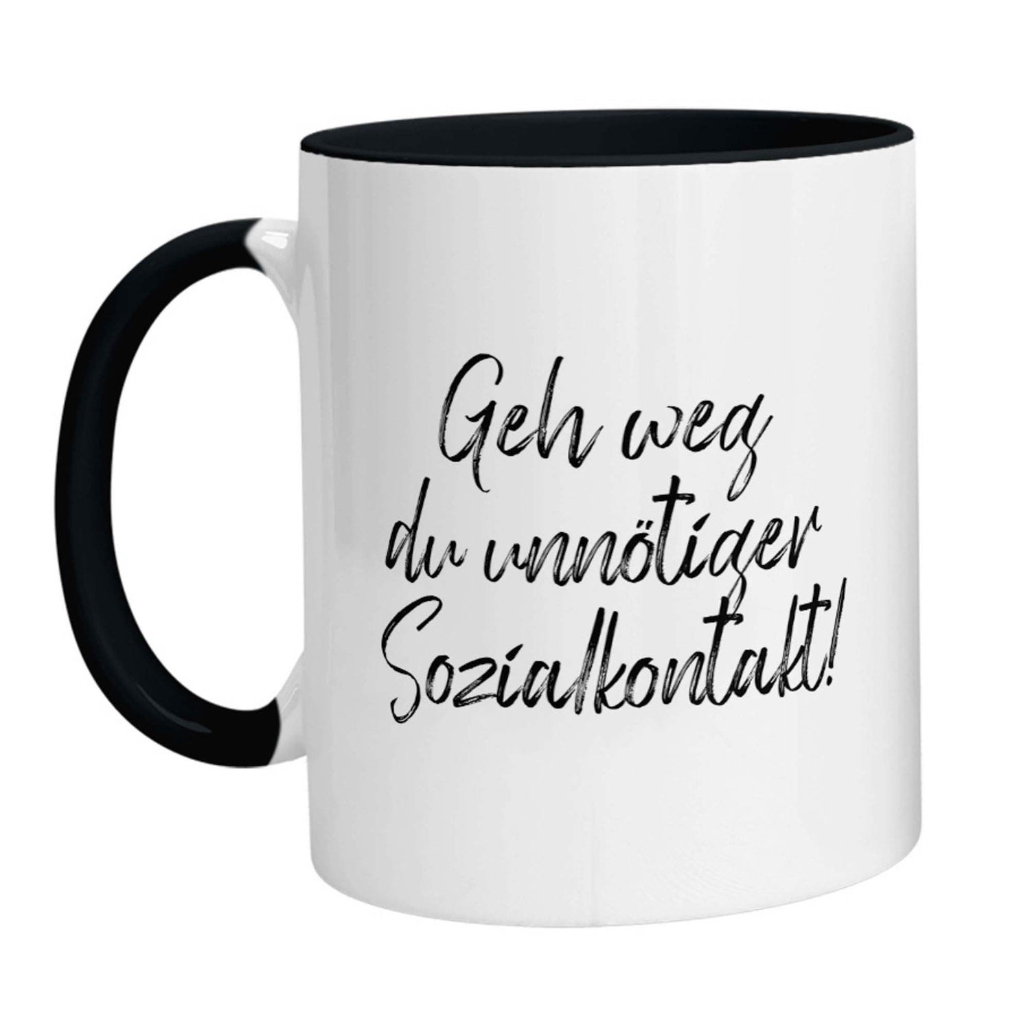 Tasse - Geh weg du unnötiger Sozialkontakt! - Zwergenstick