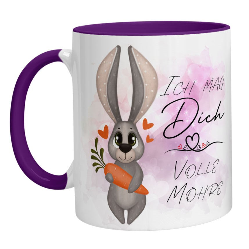 Tasse – Bild Ich mag Dich volle Möhre - Zwergenstick
