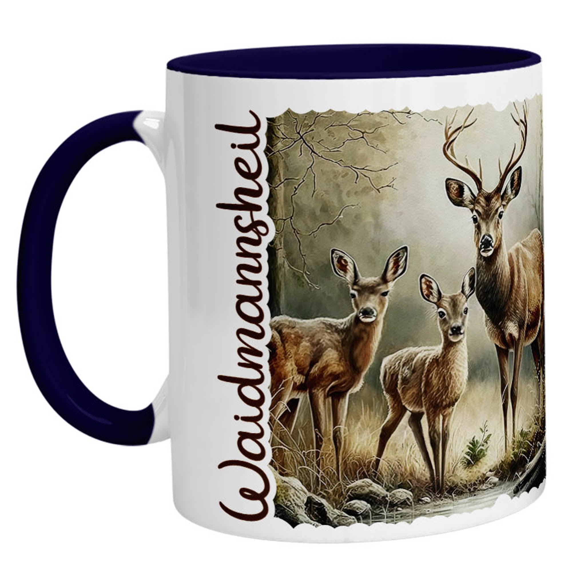 Tasse – Jaeger Waidmannsheil Hirsch Familie - Zwergenstick