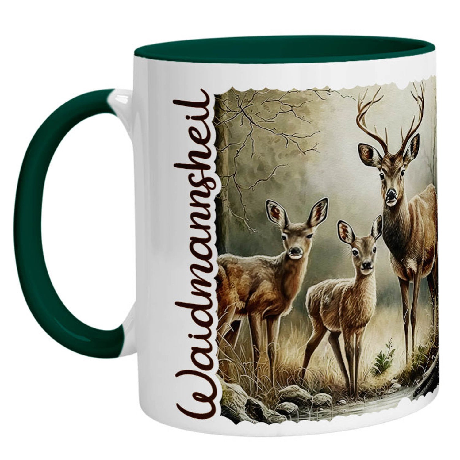 Tasse – Jaeger Waidmannsheil Hirsch Familie - Zwergenstick