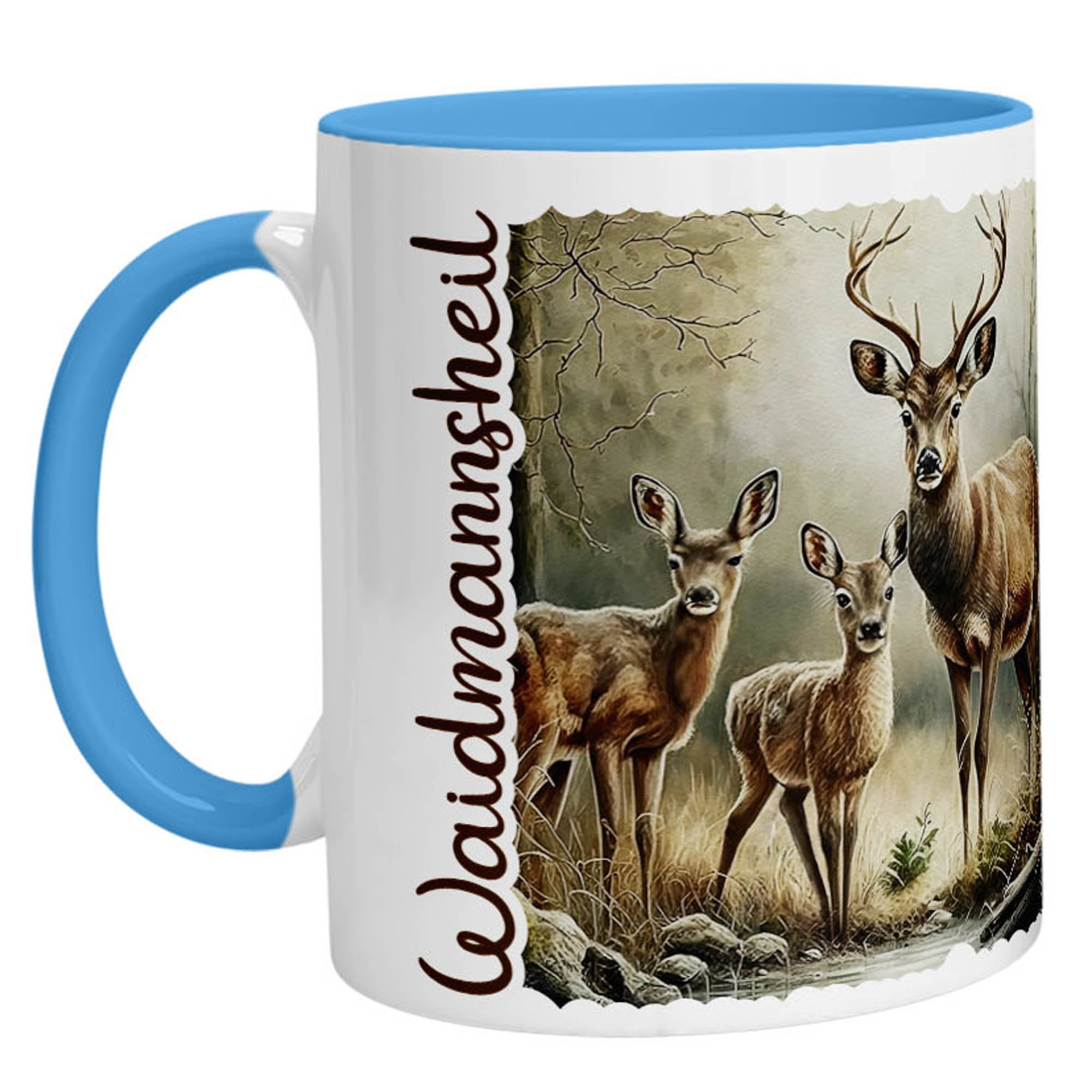 Tasse – Jaeger Waidmannsheil Hirsch Familie - Zwergenstick