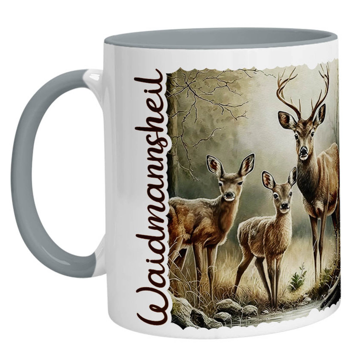 Tasse – Jaeger Waidmannsheil Hirsch Familie - Zwergenstick