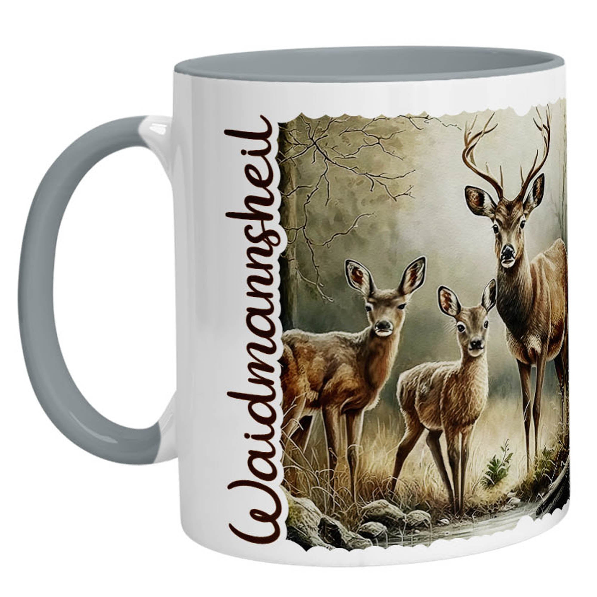 Tasse – Jaeger Waidmannsheil Hirsch Familie - Zwergenstick