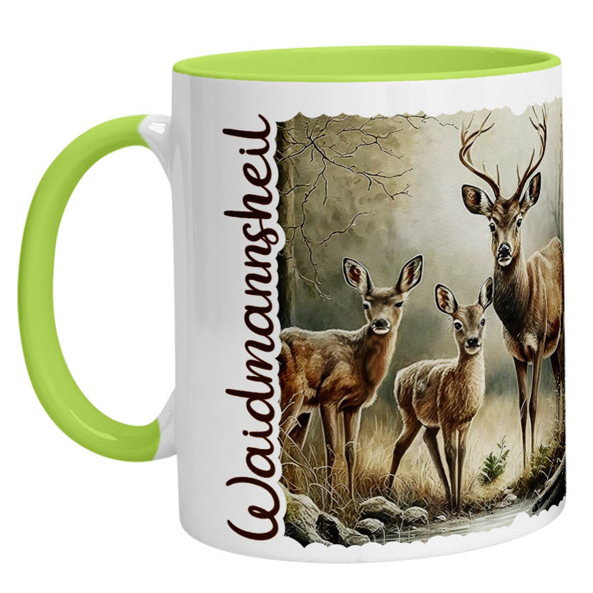 Tasse – Jaeger Waidmannsheil Hirsch Familie - Zwergenstick