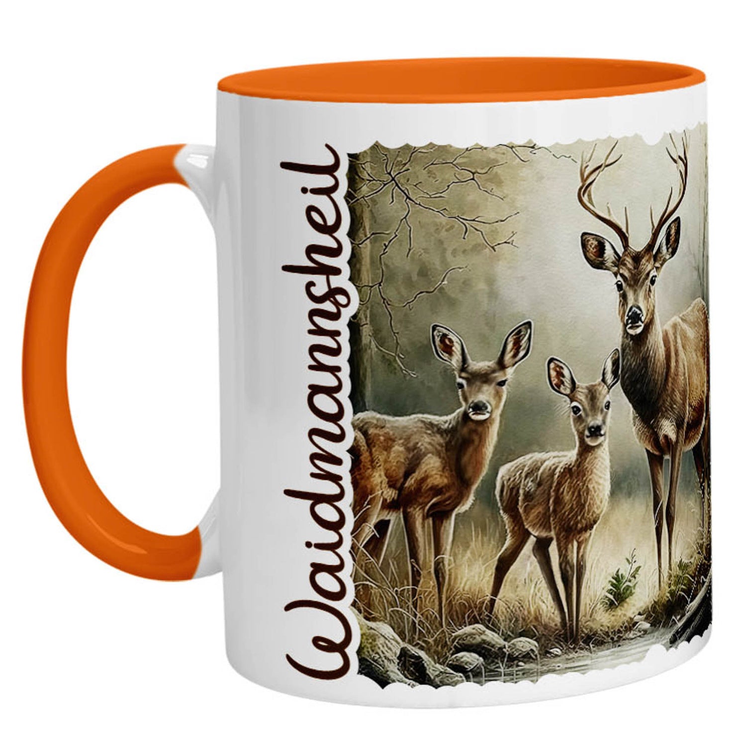 Tasse – Jaeger Waidmannsheil Hirsch Familie - Zwergenstick