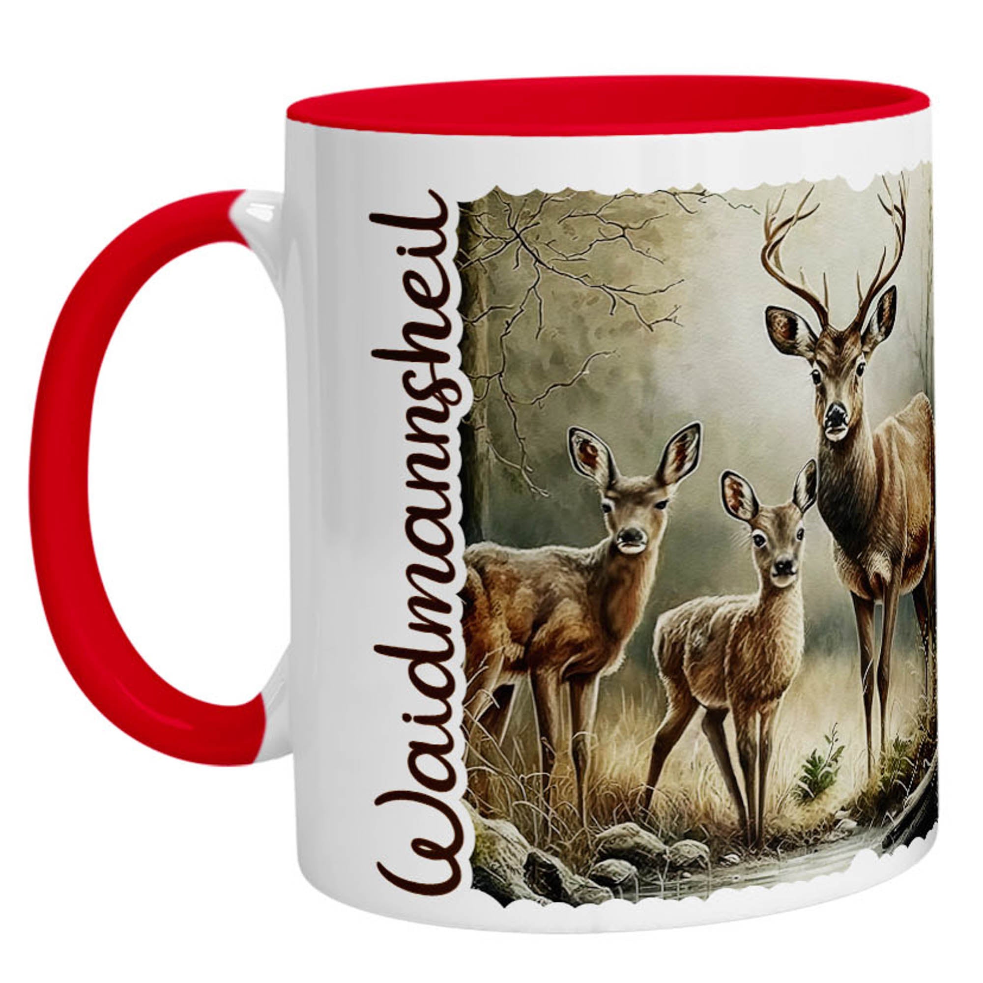 Tasse – Jaeger Waidmannsheil Hirsch Familie - Zwergenstick