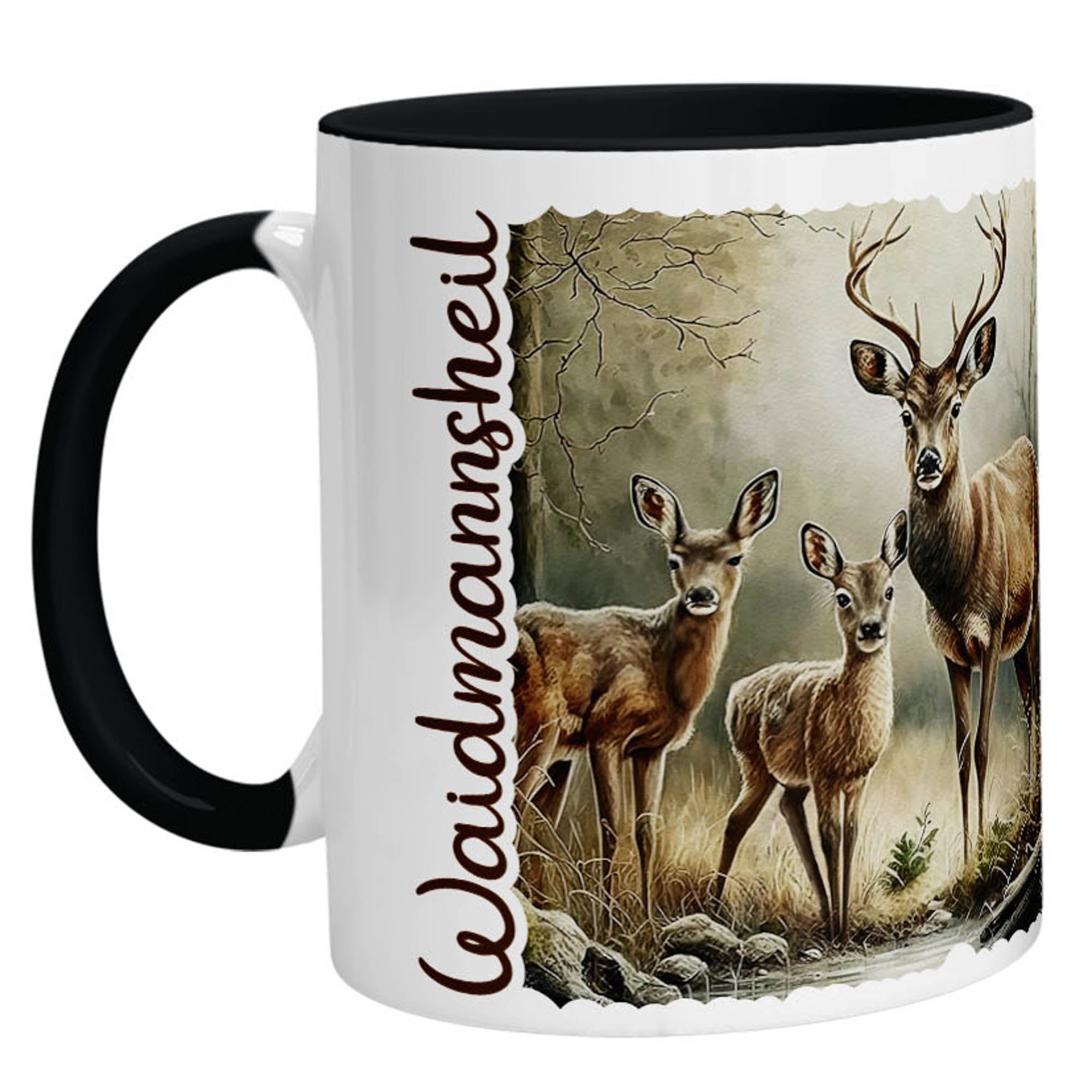 Tasse – Jaeger Waidmannsheil Hirsch Familie - Zwergenstick