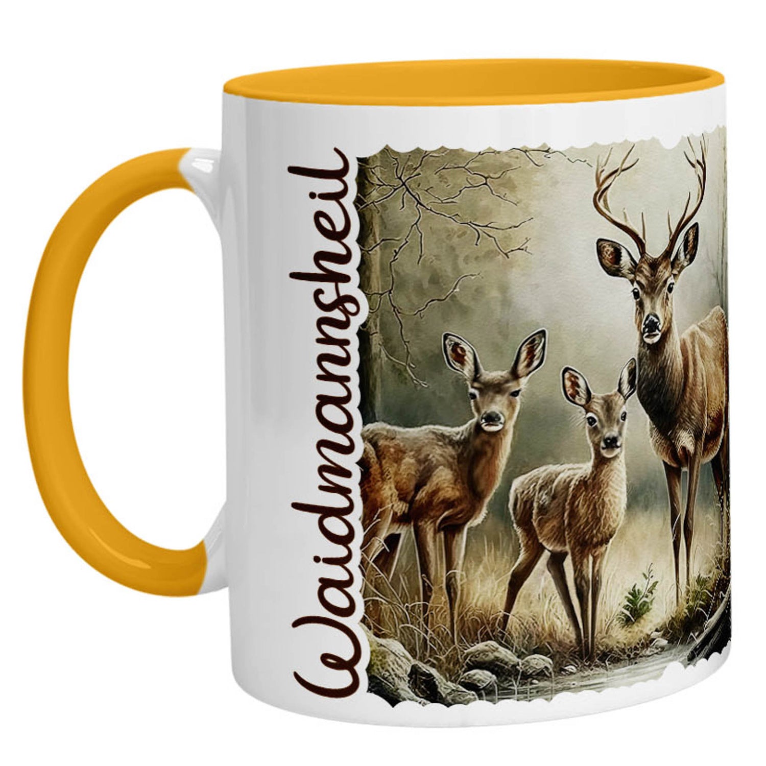 Tasse – Jaeger Waidmannsheil Hirsch Familie - Zwergenstick