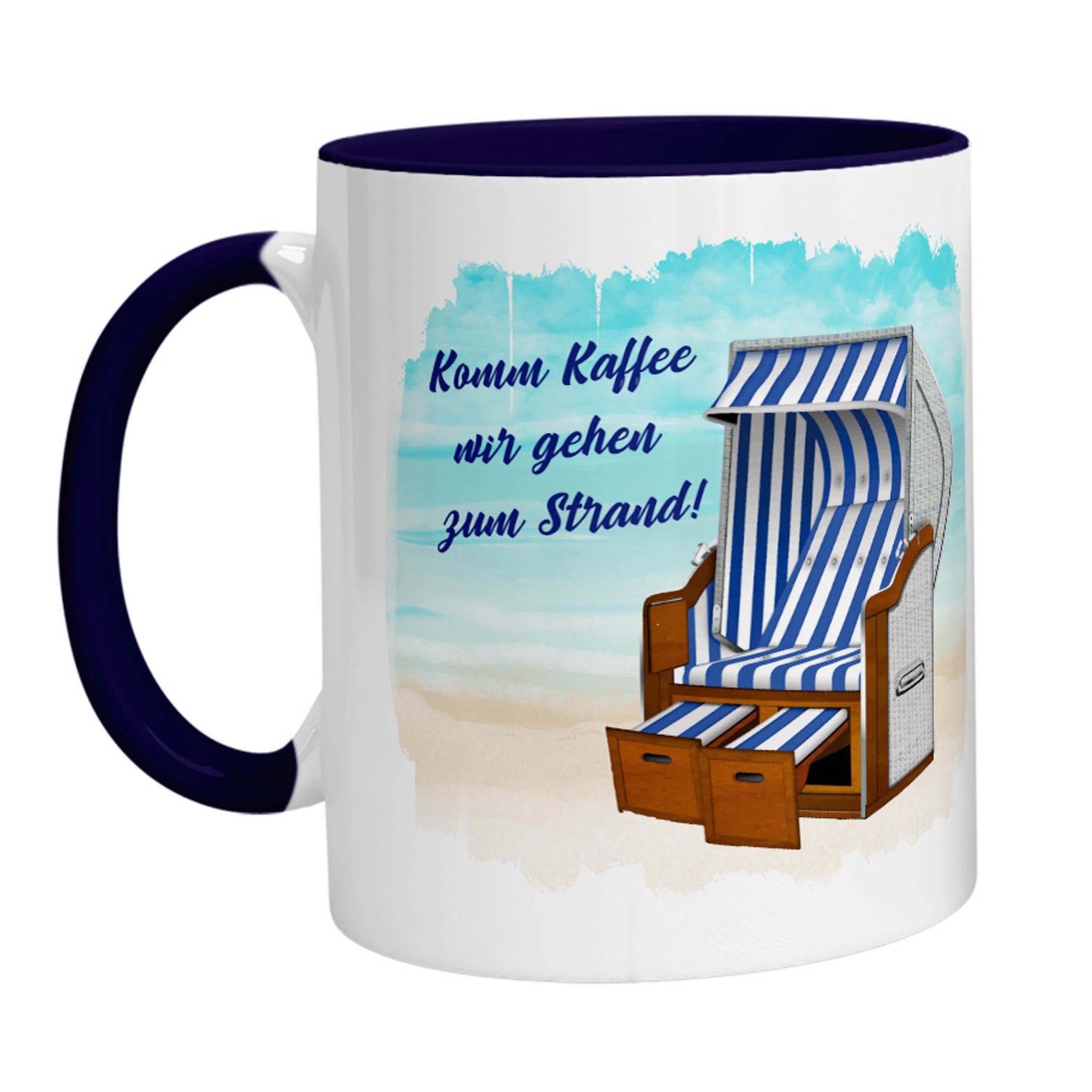 Tasse - Komm Kaffee wir gehen zum Strand - Zwergenstick