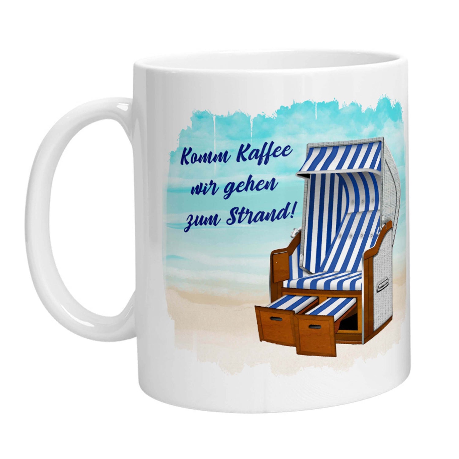 Tasse - Komm Kaffee wir gehen zum Strand - Zwergenstick