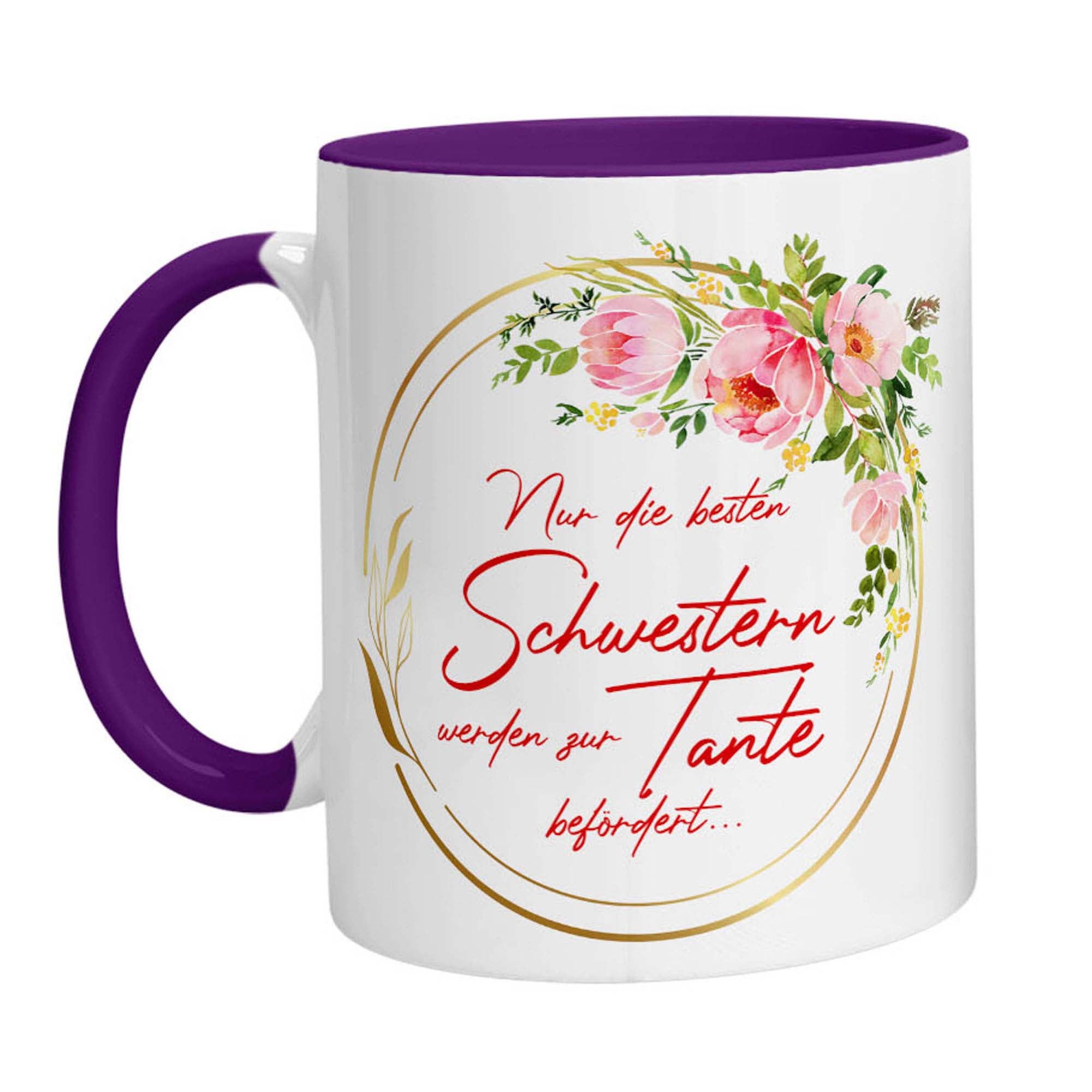 Tasse - Nur die besten Schwester werden zur Tante befördert - Zwergenstick