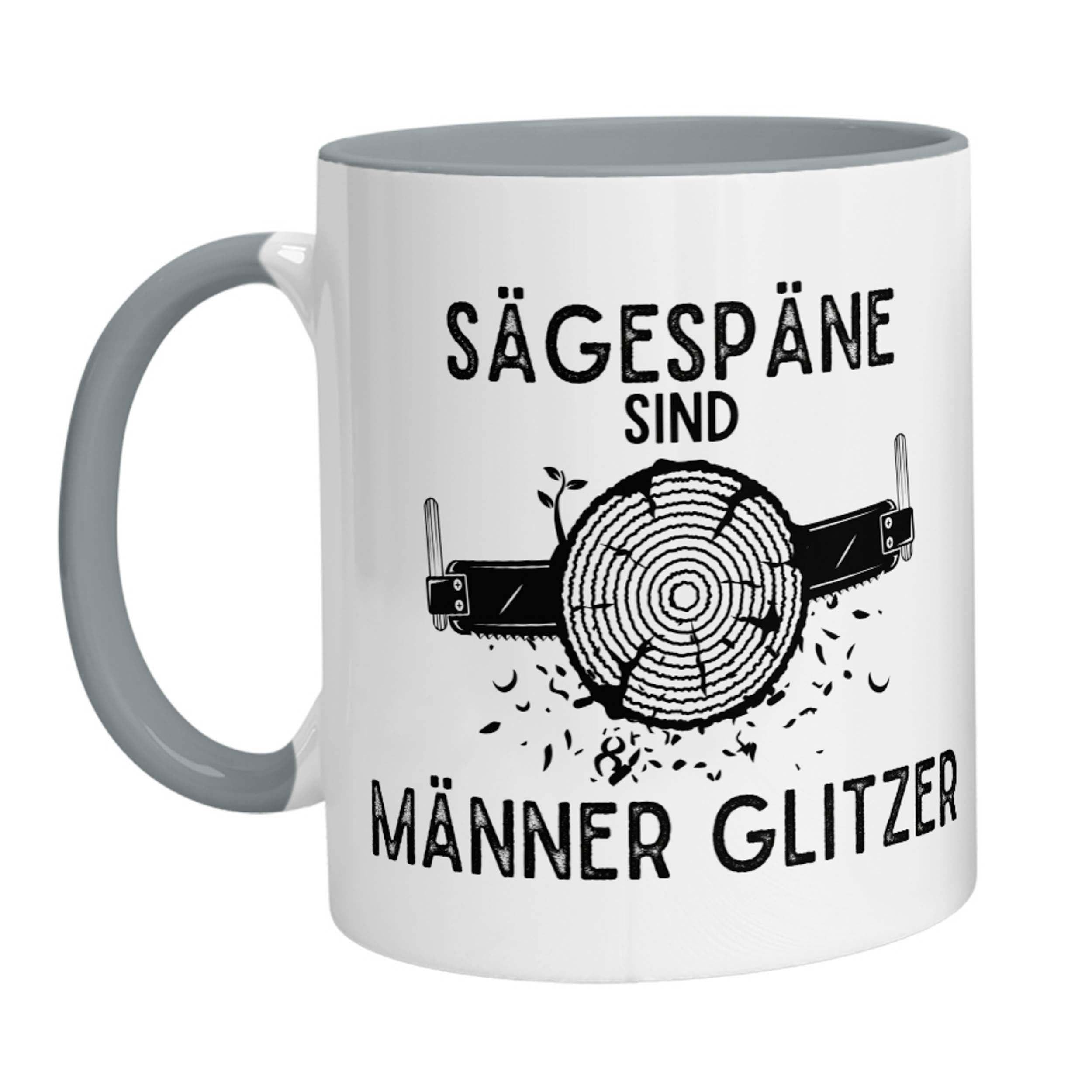 Tasse - Sägespäne sind Männer Glitzer (Handsäge) - Zwergenstick