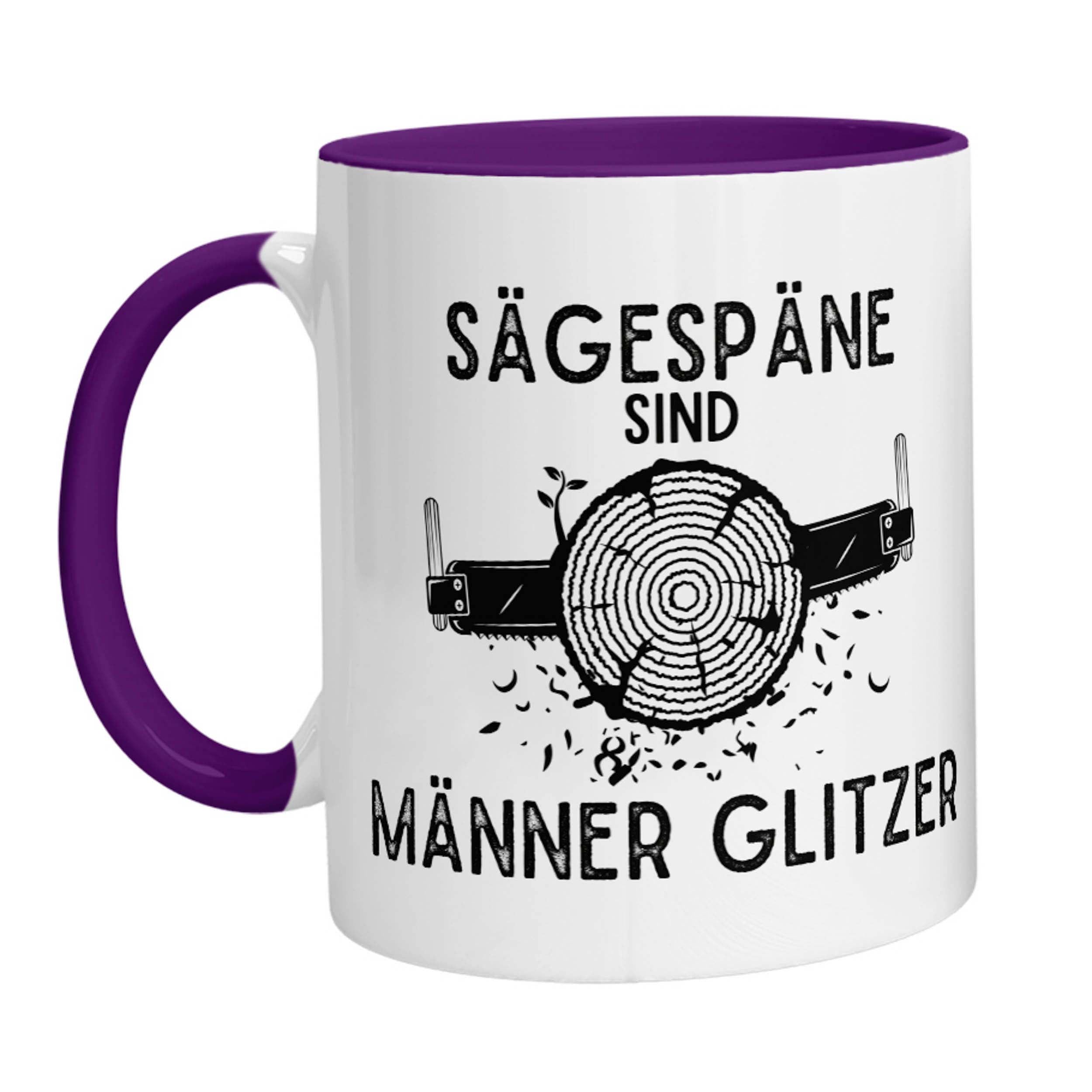 Tasse - Sägespäne sind Männer Glitzer (Handsäge) - Zwergenstick