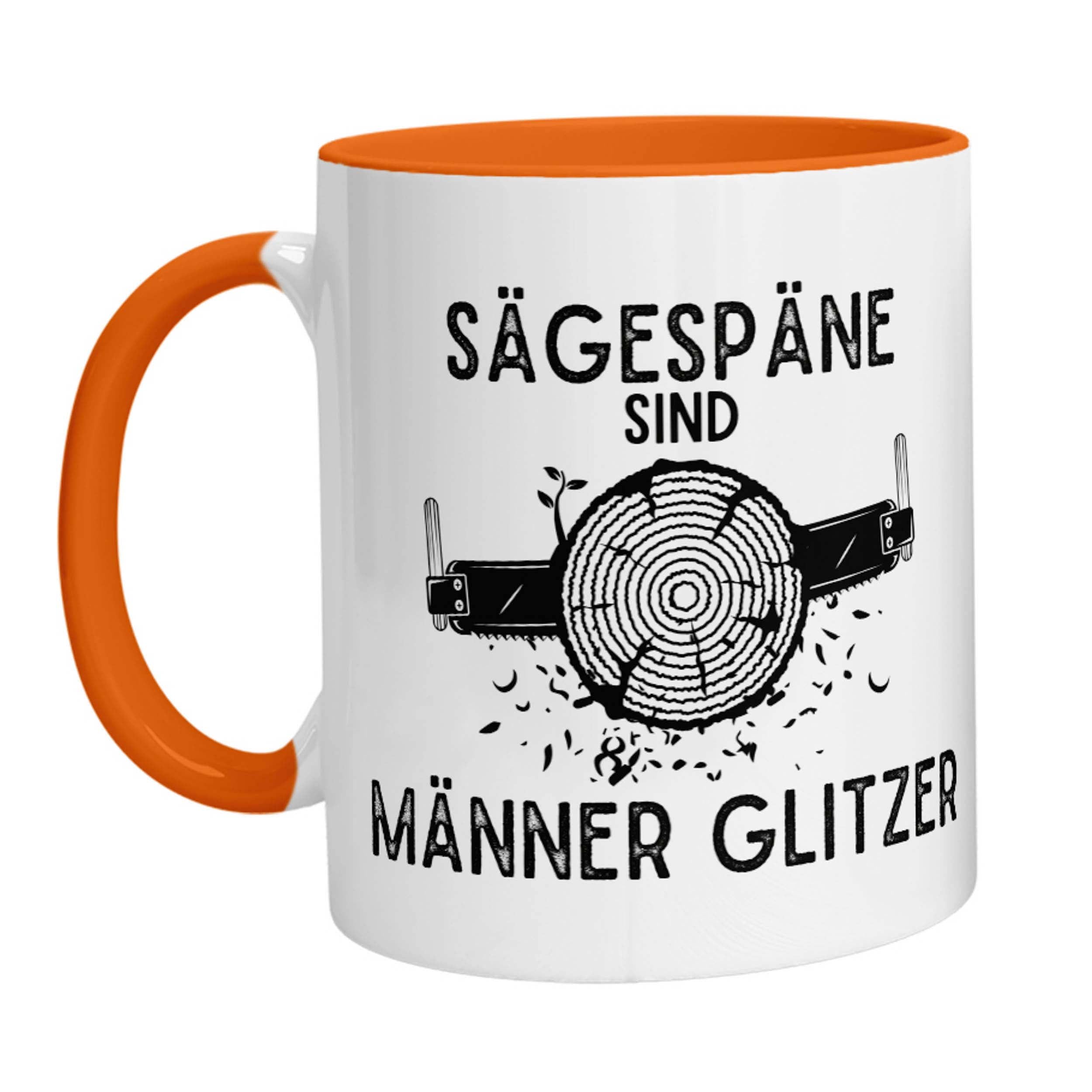 Tasse - Sägespäne sind Männer Glitzer (Handsäge) - Zwergenstick