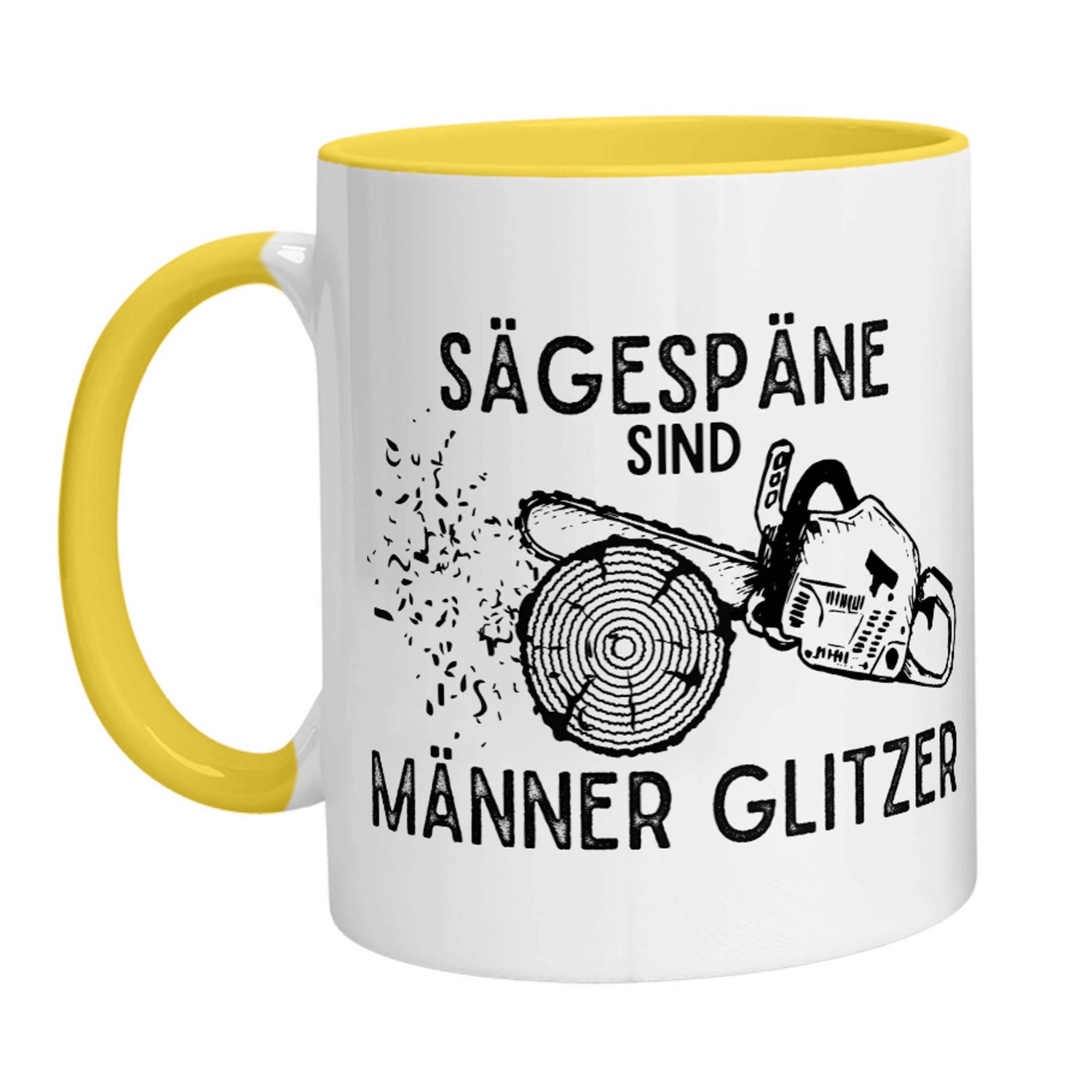 Tasse - Sägespäne sind Männer Glitzer (Kettensäge) - Zwergenstick
