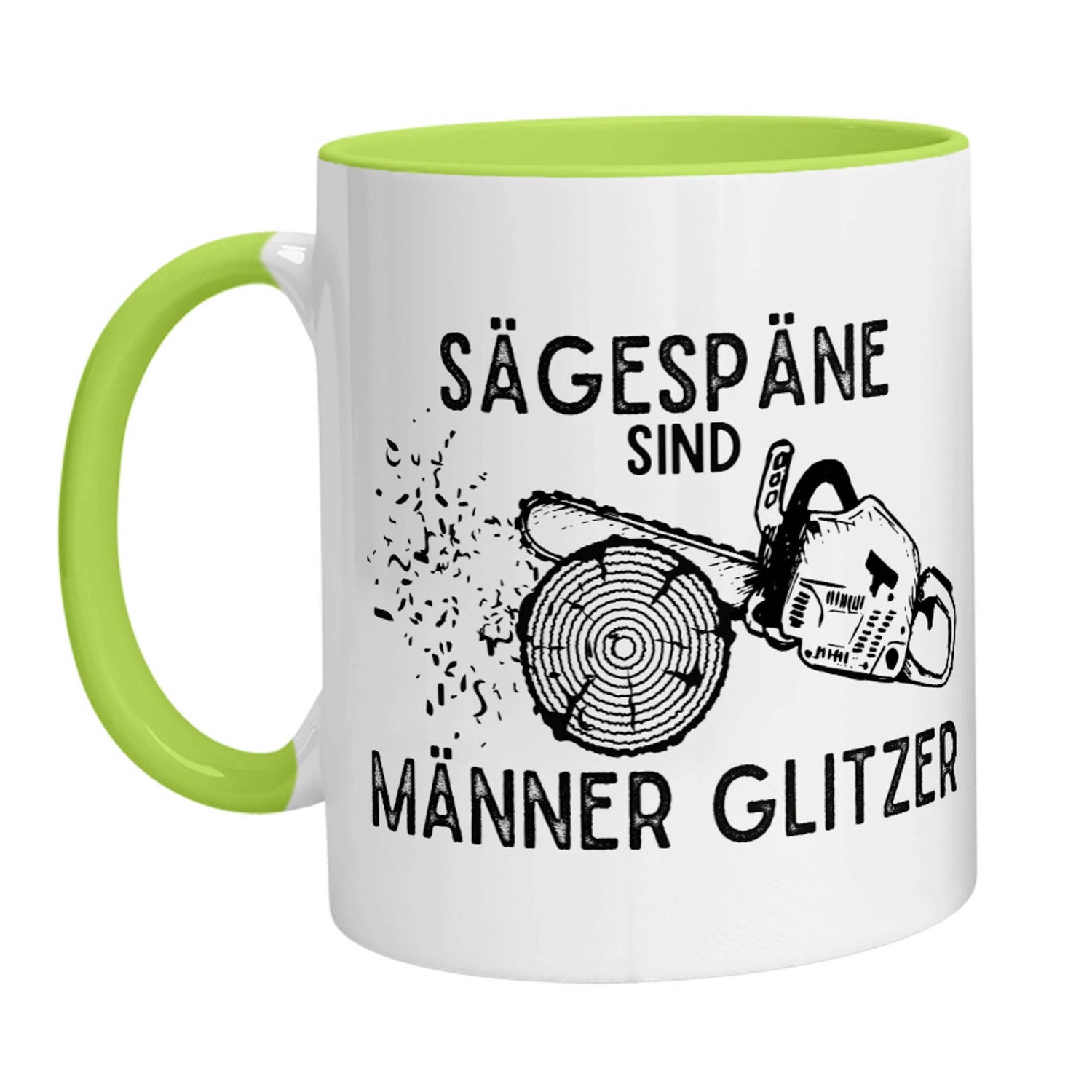 Tasse - Sägespäne sind Männer Glitzer (Kettensäge) - Zwergenstick