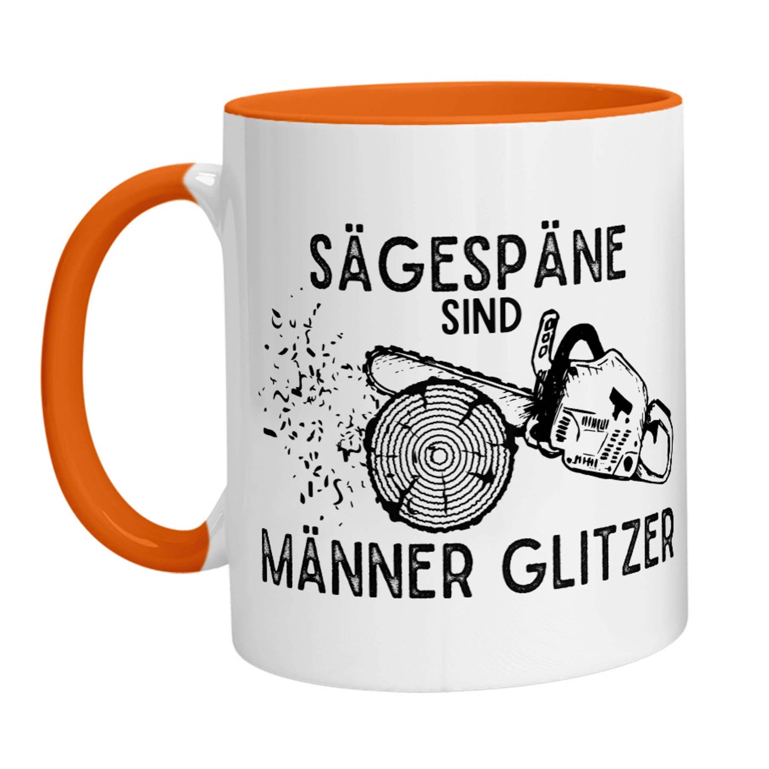 Tasse - Sägespäne sind Männer Glitzer (Kettensäge) - Zwergenstick