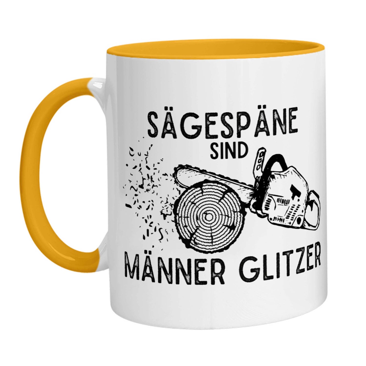 Tasse - Sägespäne sind Männer Glitzer (Kettensäge) - Zwergenstick